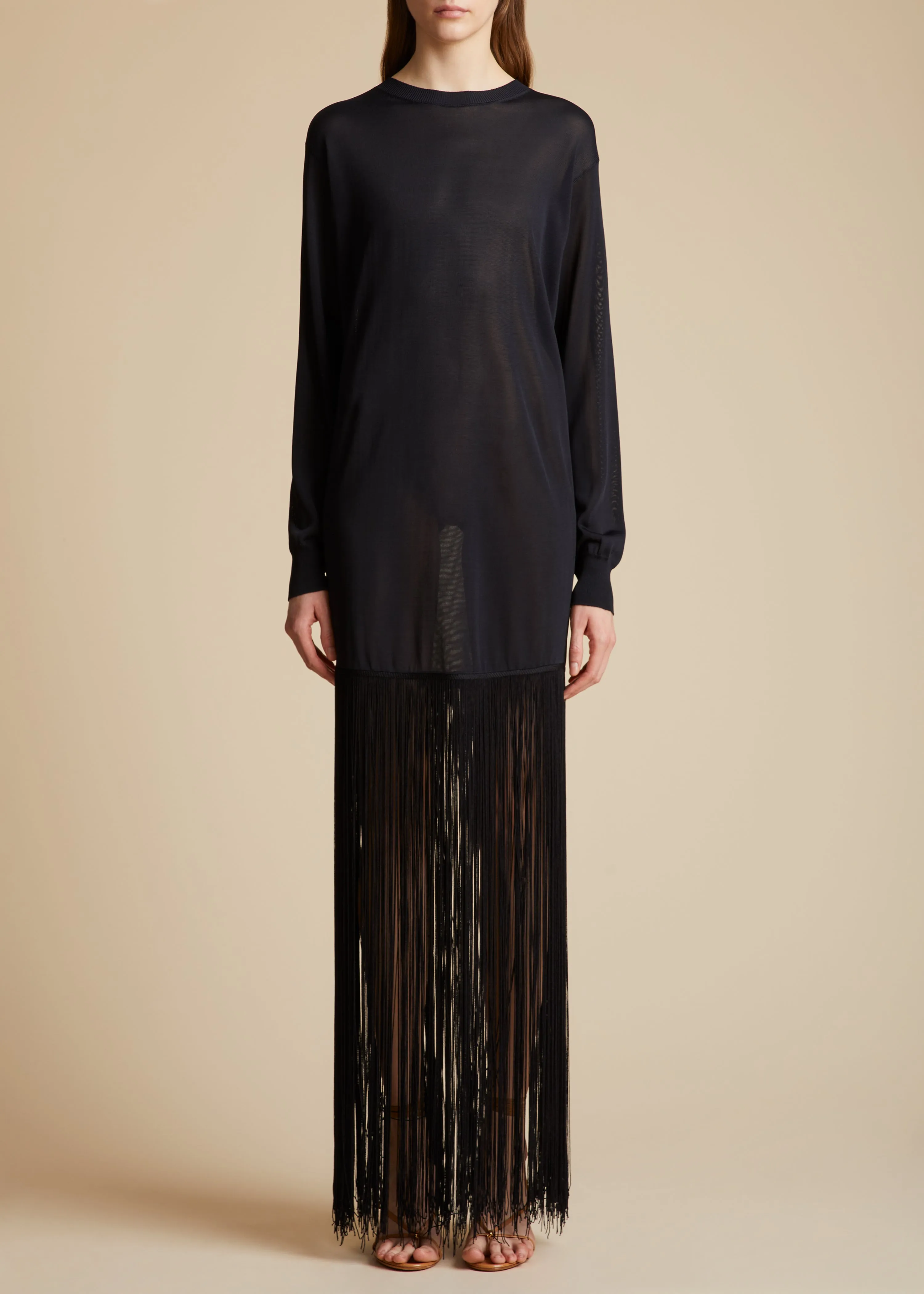 The Torino Dress in Black sold by KHAITE product image thumbnail 2