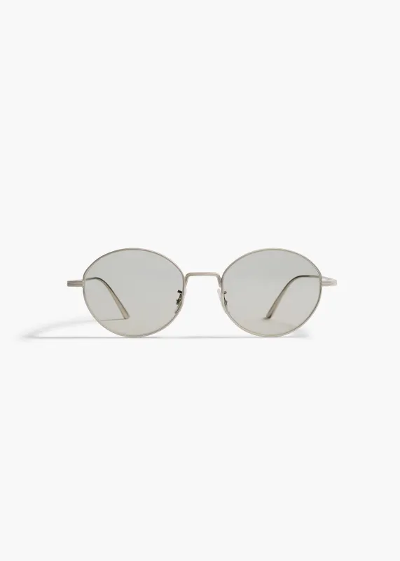 KHAITE x Oliver Peoples 1994C in Silver and Blue Light Filter sold by KHAITE