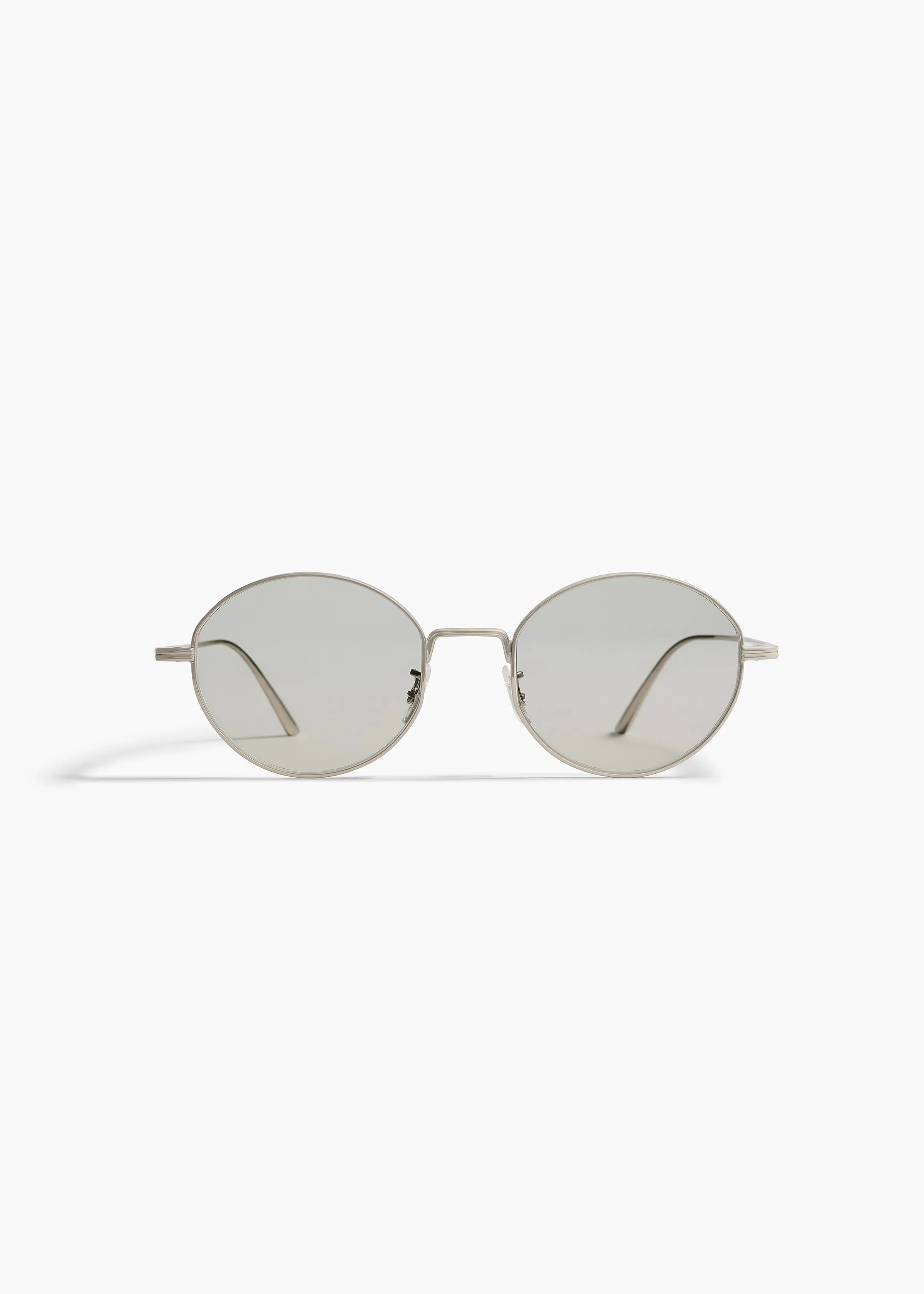 KHAITE x Oliver Peoples 1994C in Silver and Blue Light Filter sold by KHAITE