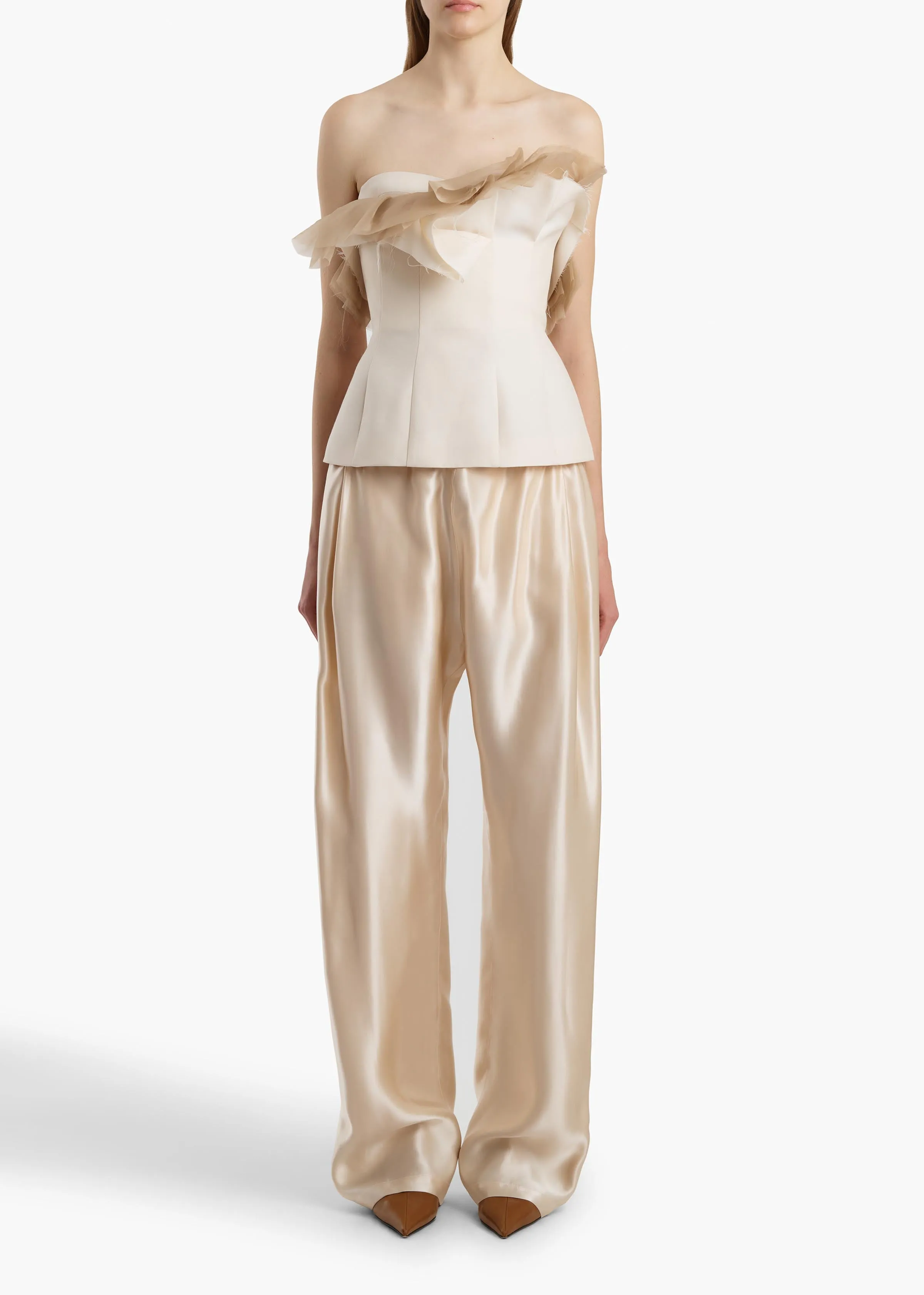 Sal Top in Cream sold by KHAITE product image thumbnail 2