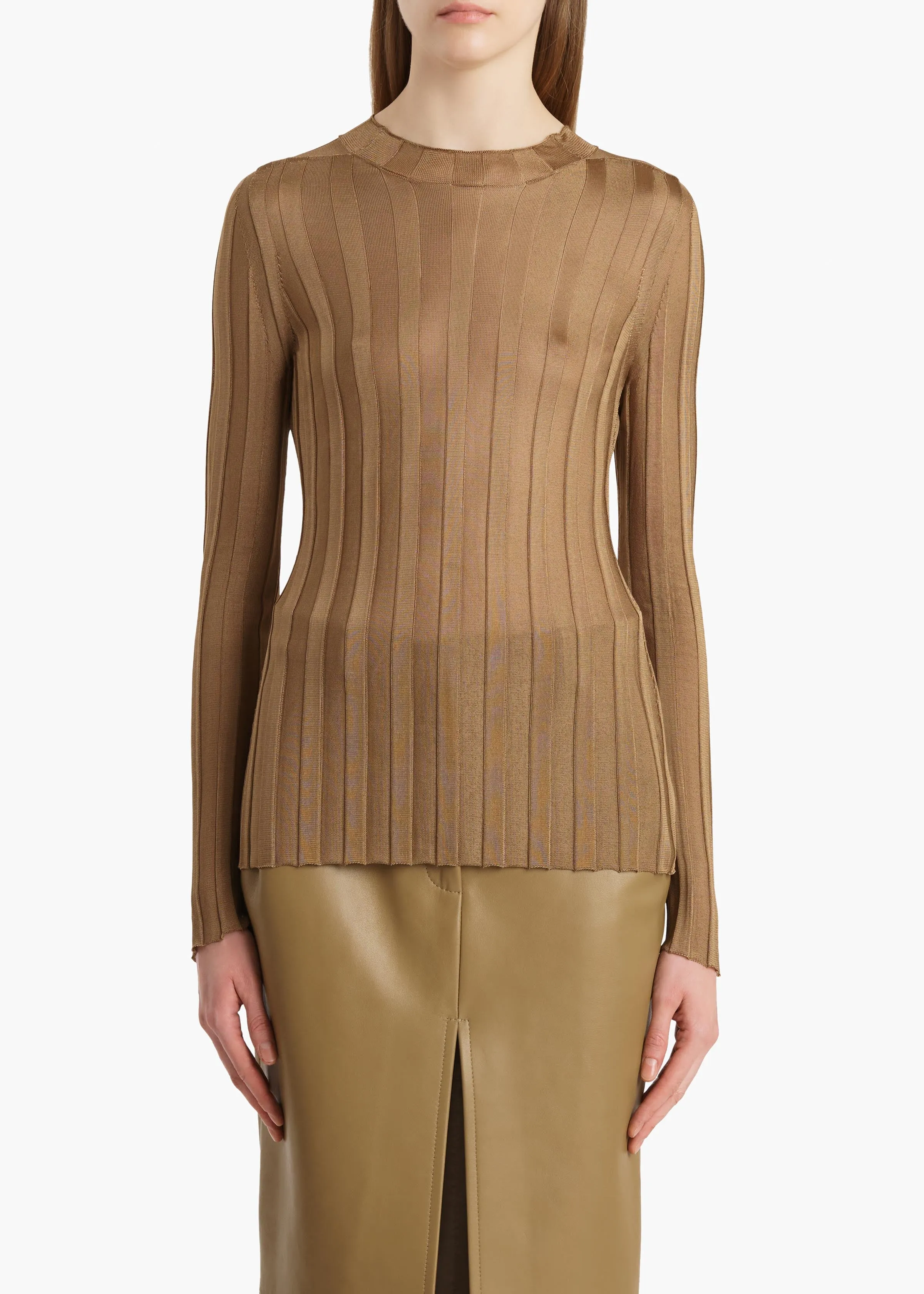 Cosette Top in Carob sold by KHAITE product image thumbnail 3