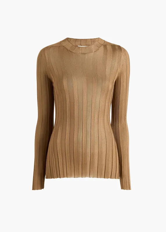 Cosette Top in Carob sold by KHAITE