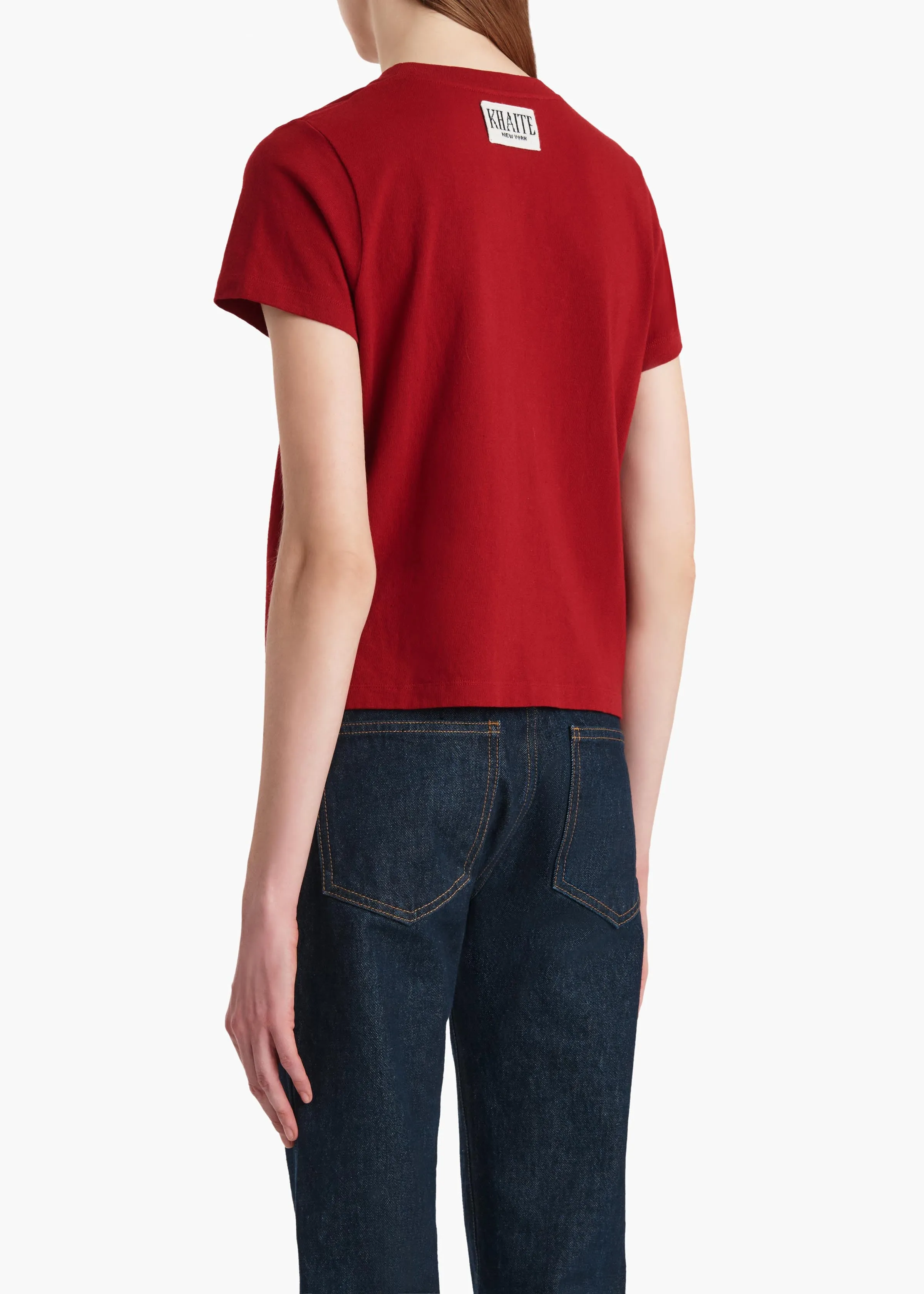 Emmylou T-Shirt in Crimson sold by KHAITE product image thumbnail 4