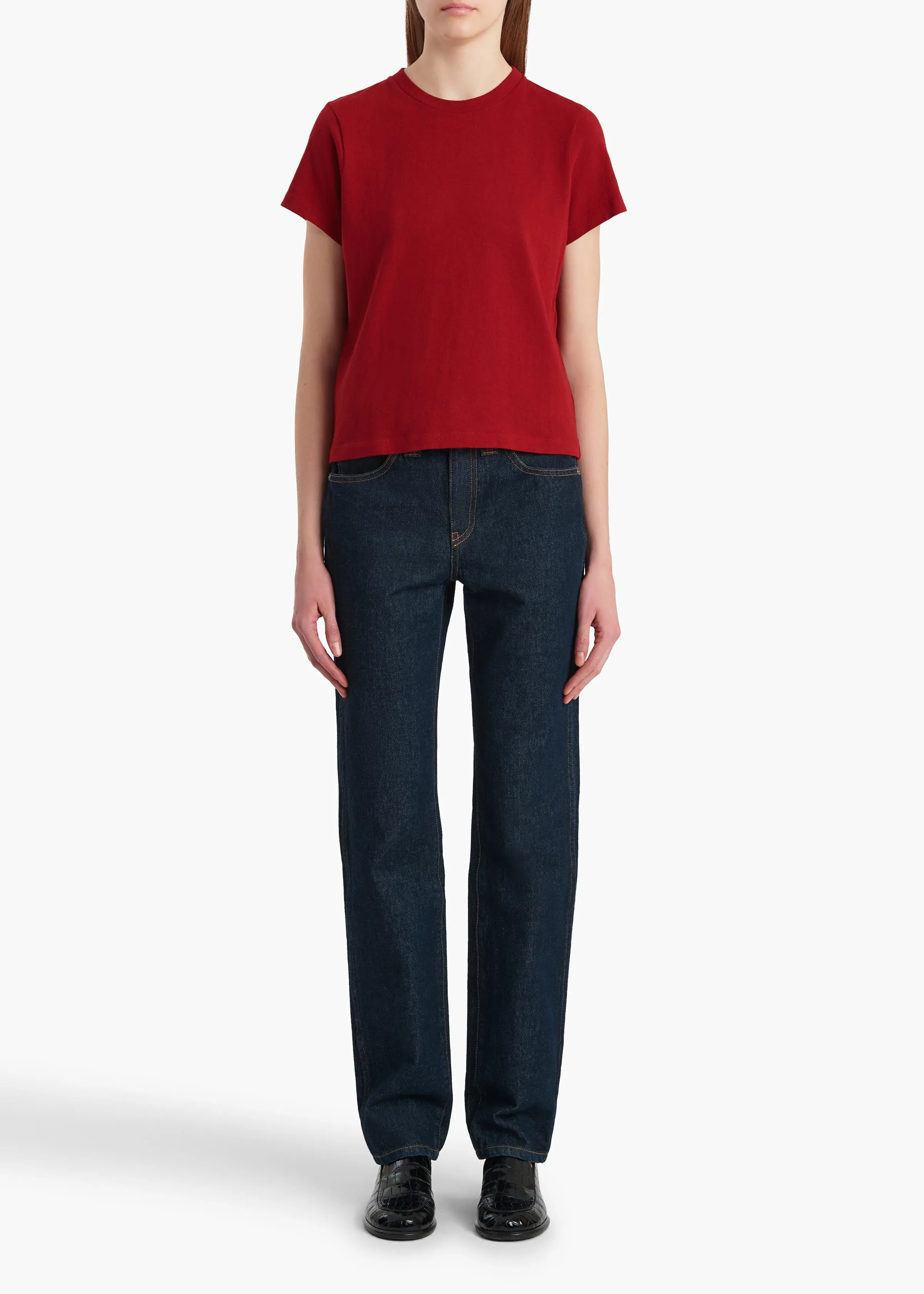 Emmylou T-Shirt in Crimson sold by KHAITE product image thumbnail 2