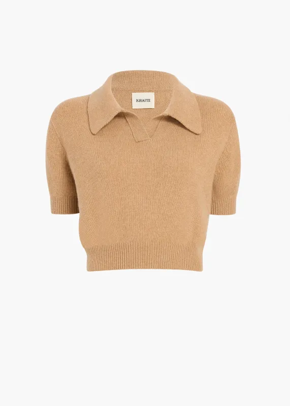 Leni Sweater in Camel sold by KHAITE