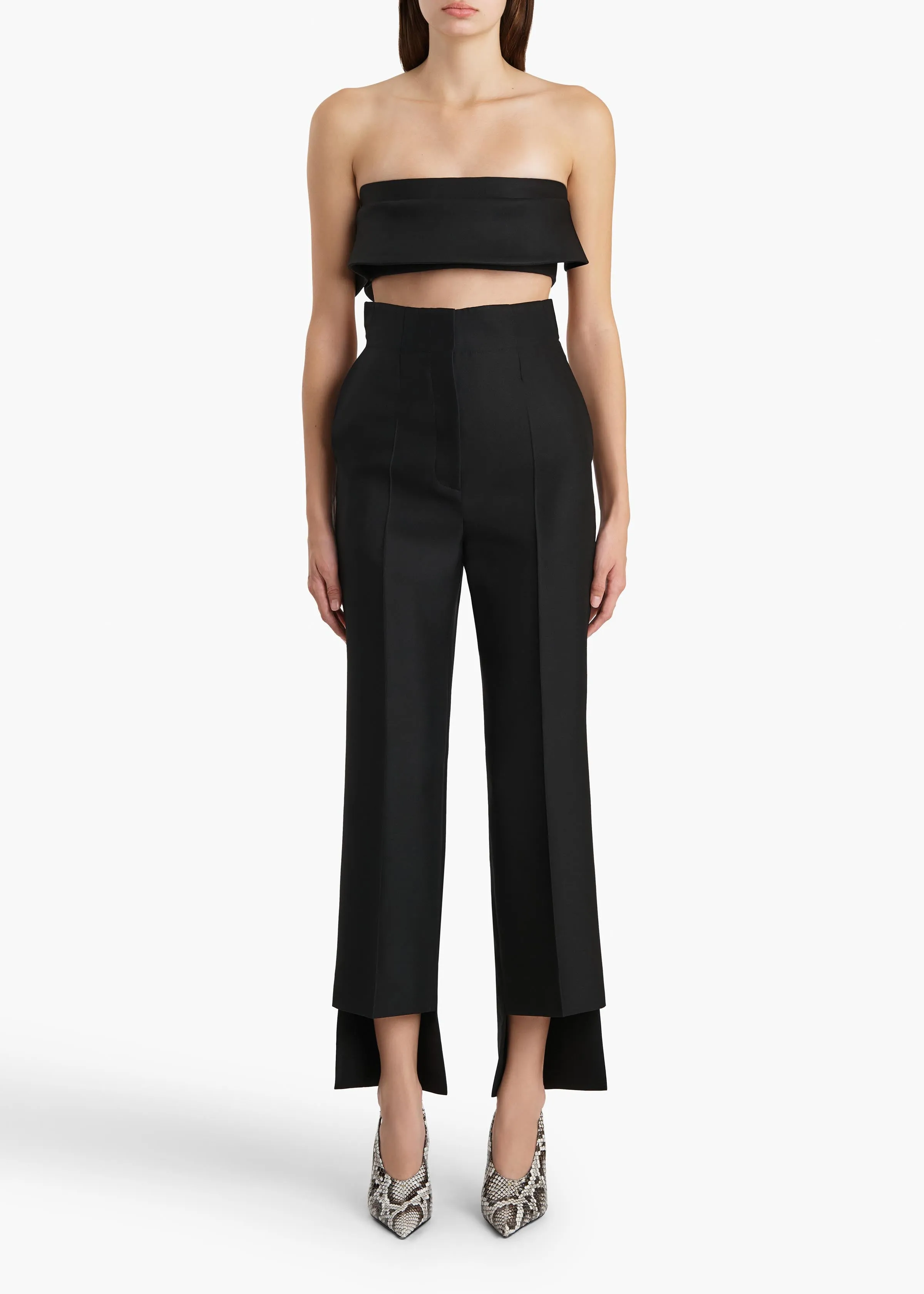 Rae Pant in Black Wool Silk sold by KHAITE product image thumbnail 2