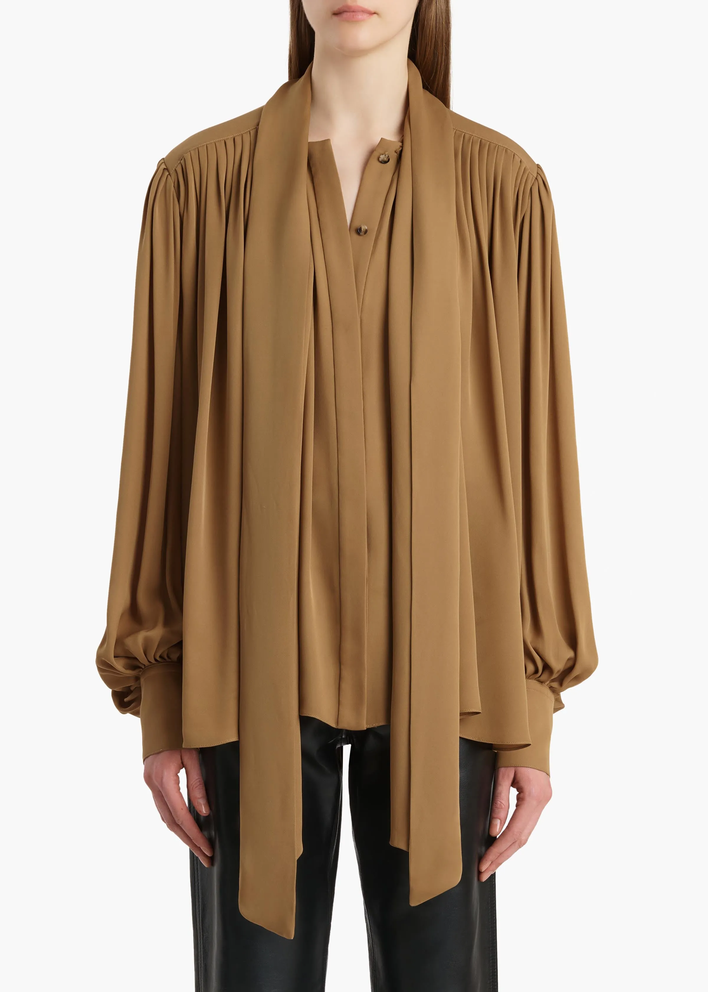 Vali Top in Golden Ochre sold by KHAITE product image thumbnail 3