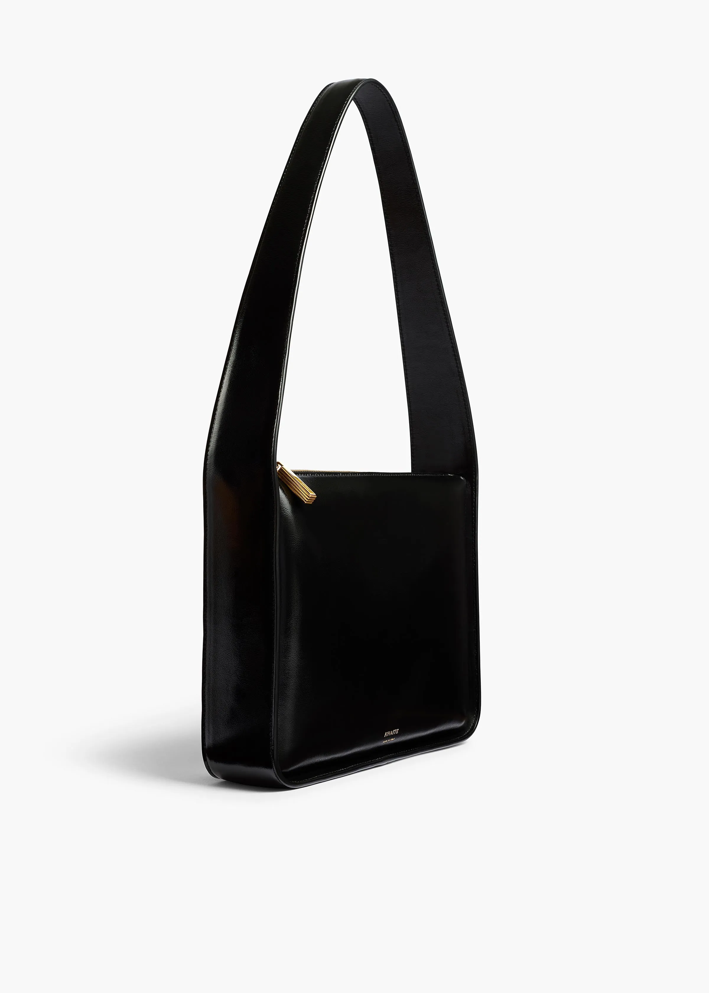 Lori Squared Bag in Black Crackle Patent Leather sold by KHAITE product image thumbnail 2