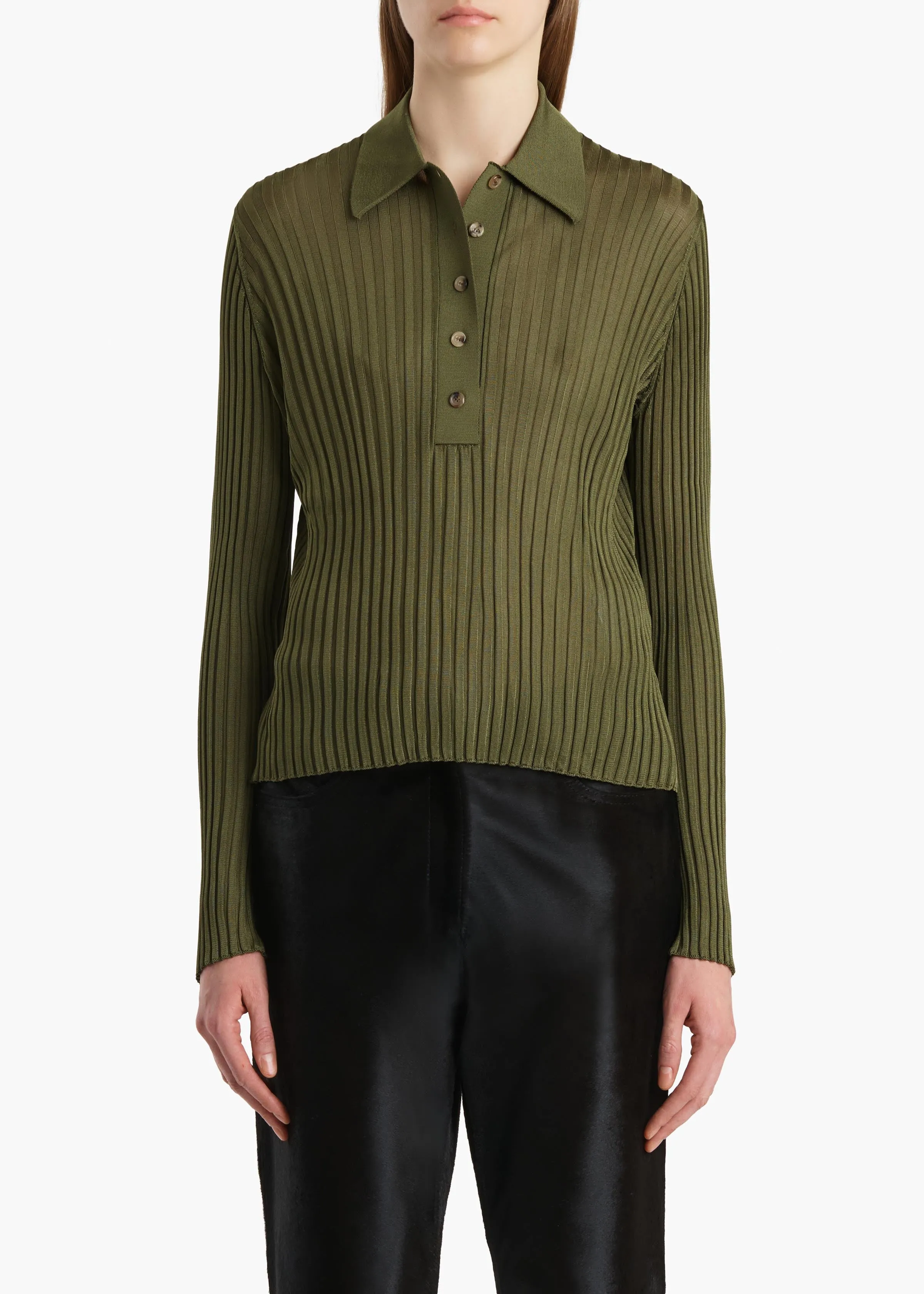 Vin Top in Olive sold by KHAITE product image thumbnail 3