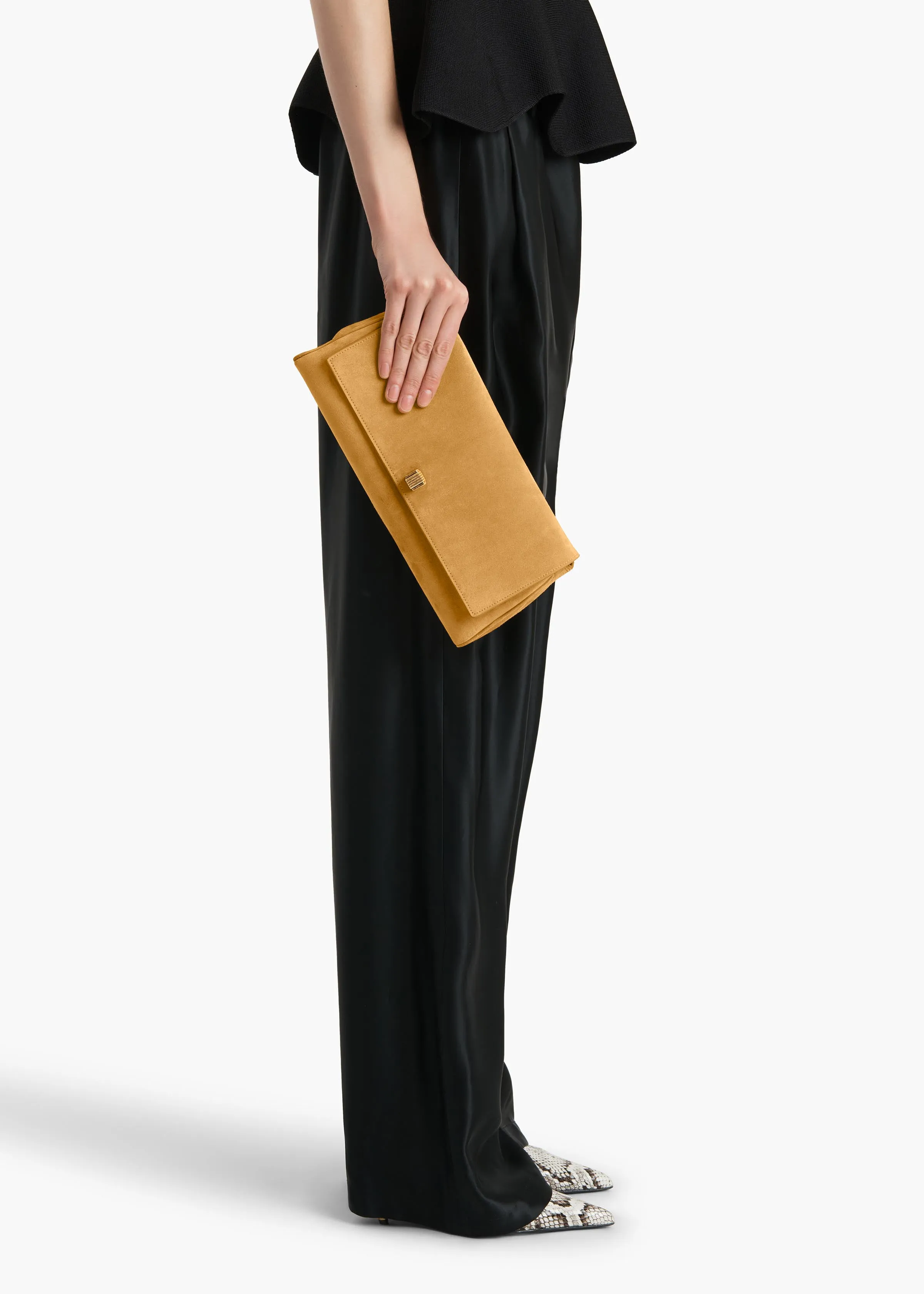 Audrey Clutch in Goldenrod Suede sold by KHAITE product image thumbnail 5