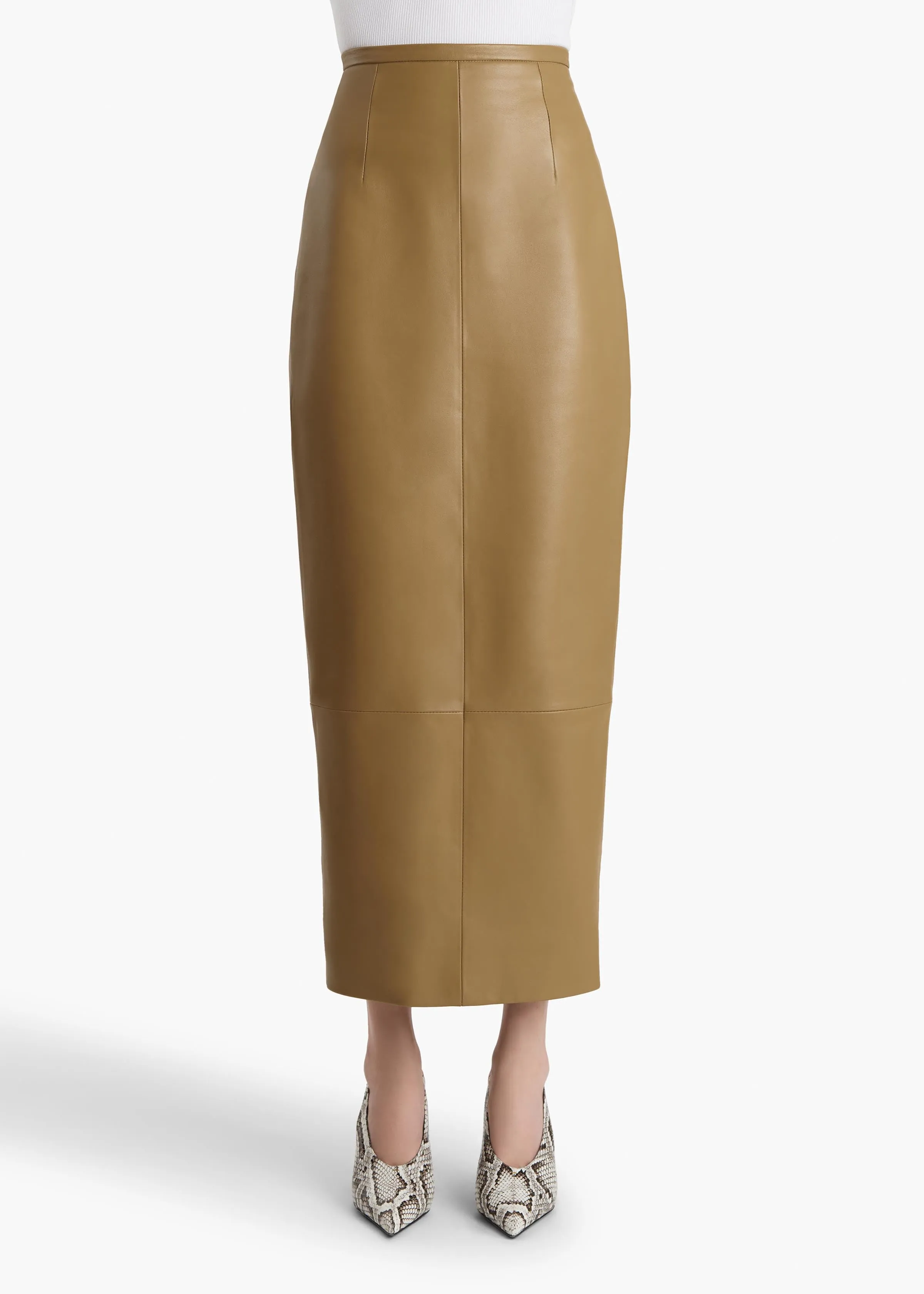 Winton Skirt in Golden Ochre sold by KHAITE product image thumbnail 3