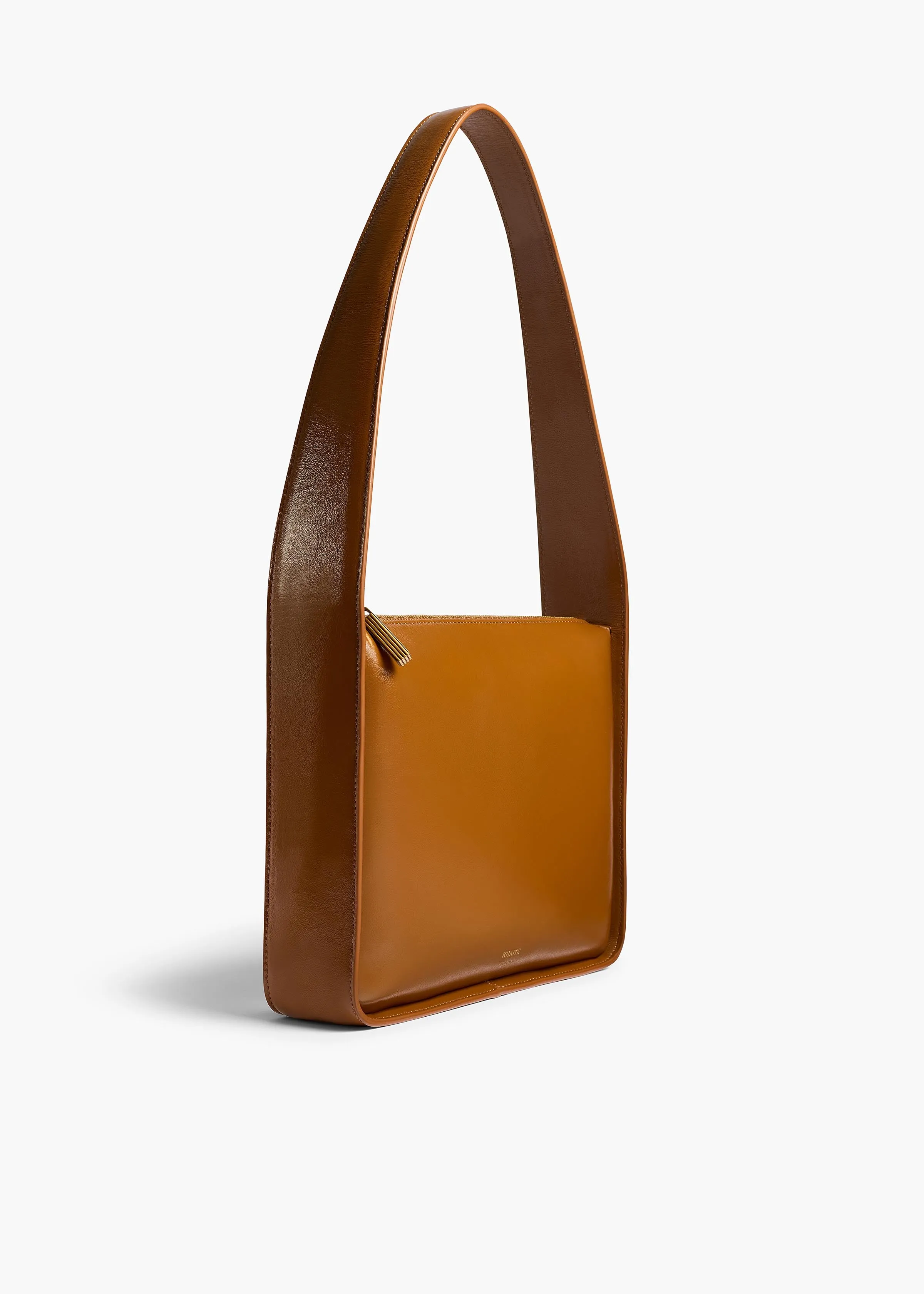 Lori Squared Bag in Dark Honey Crackle Patent Leather sold by KHAITE product image thumbnail 2