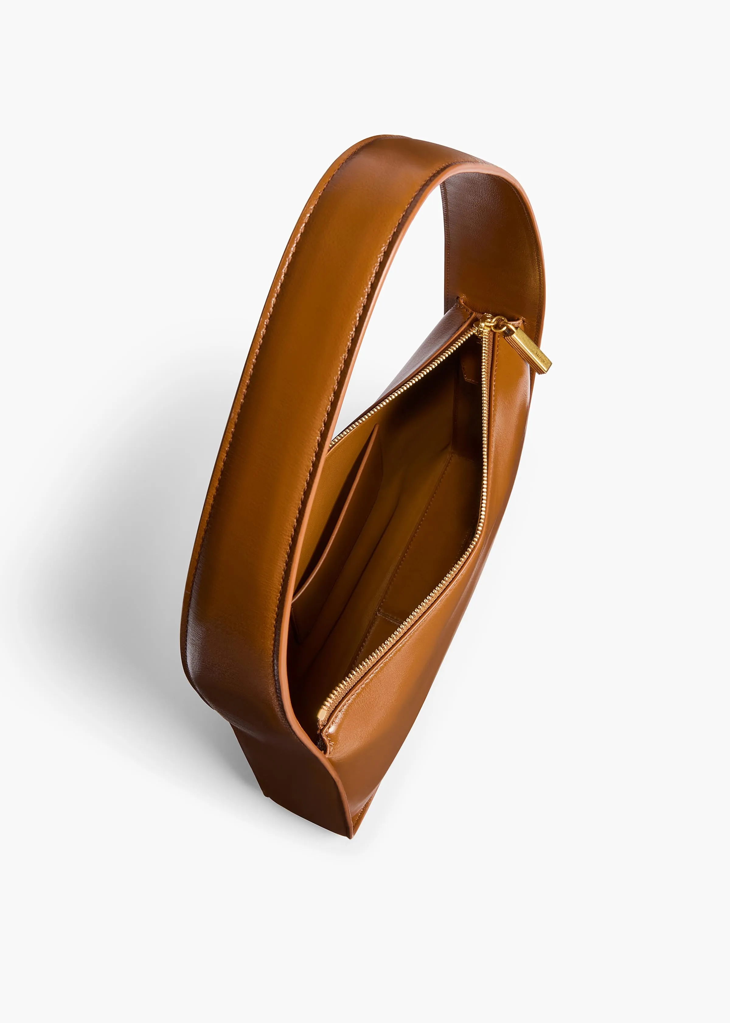 Lori Squared Bag in Dark Honey Crackle Patent Leather sold by KHAITE product image thumbnail 3