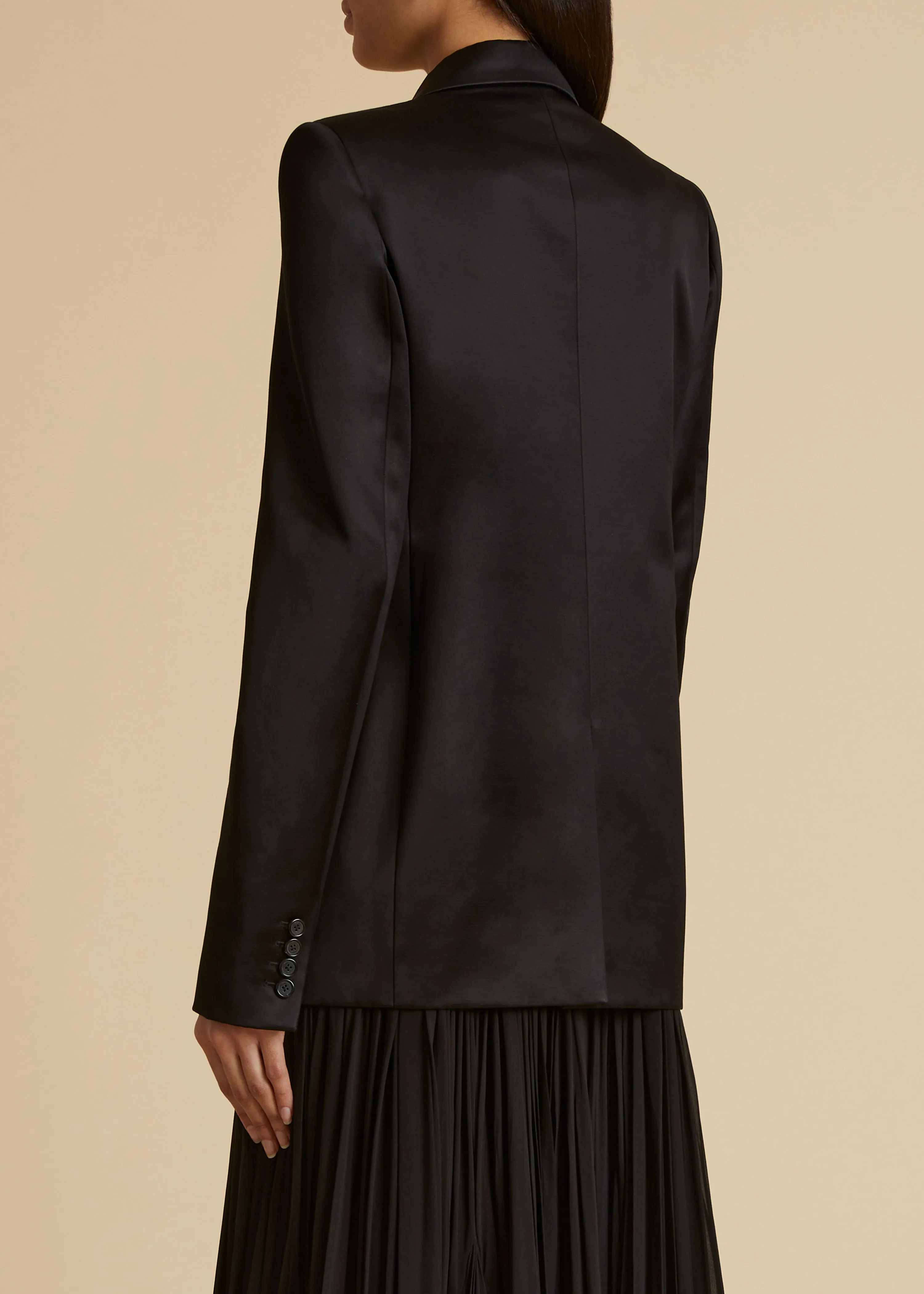 The Otero Blazer in Black sold by KHAITE product image thumbnail 3