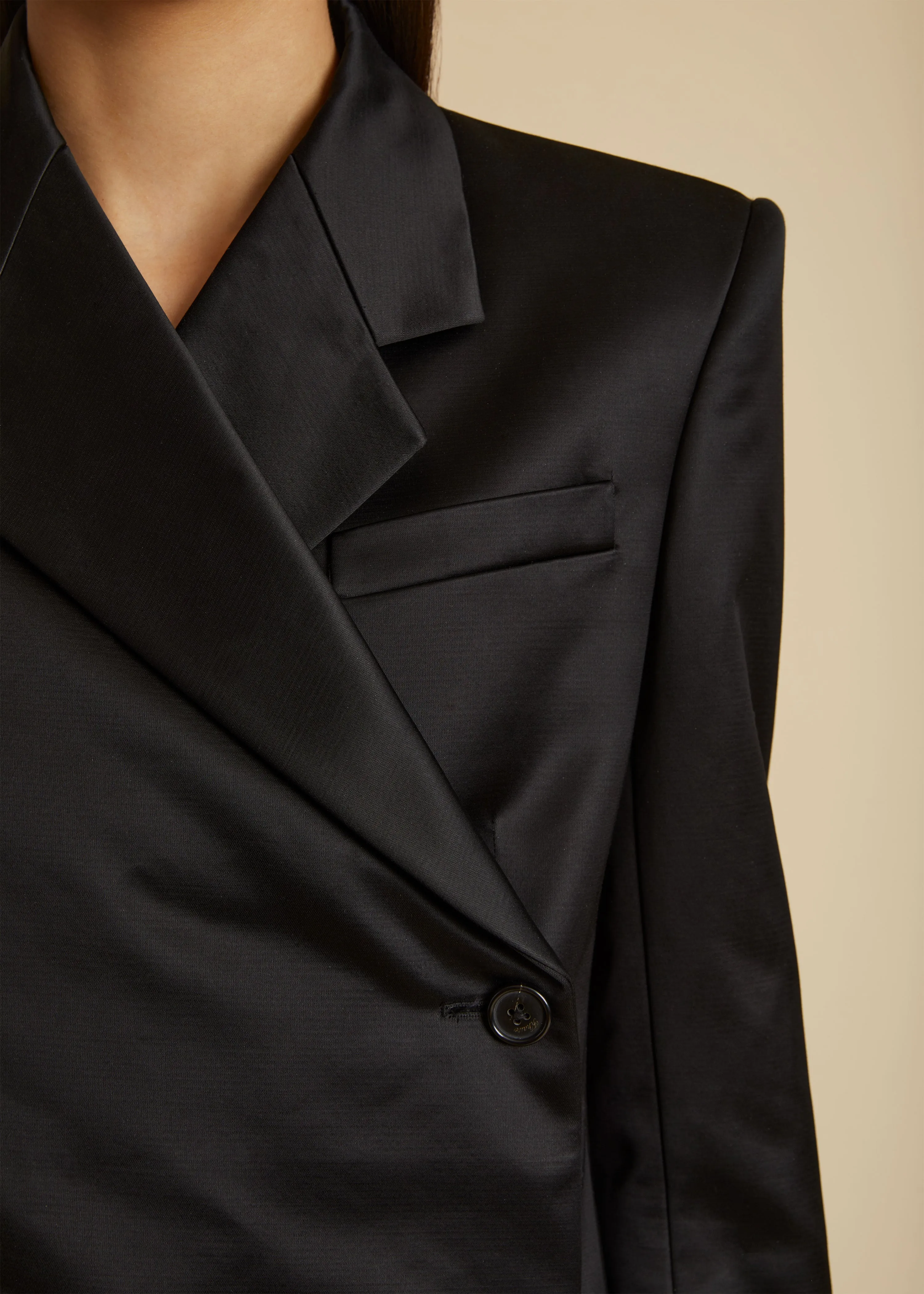 The Otero Blazer in Black sold by KHAITE product image thumbnail 4