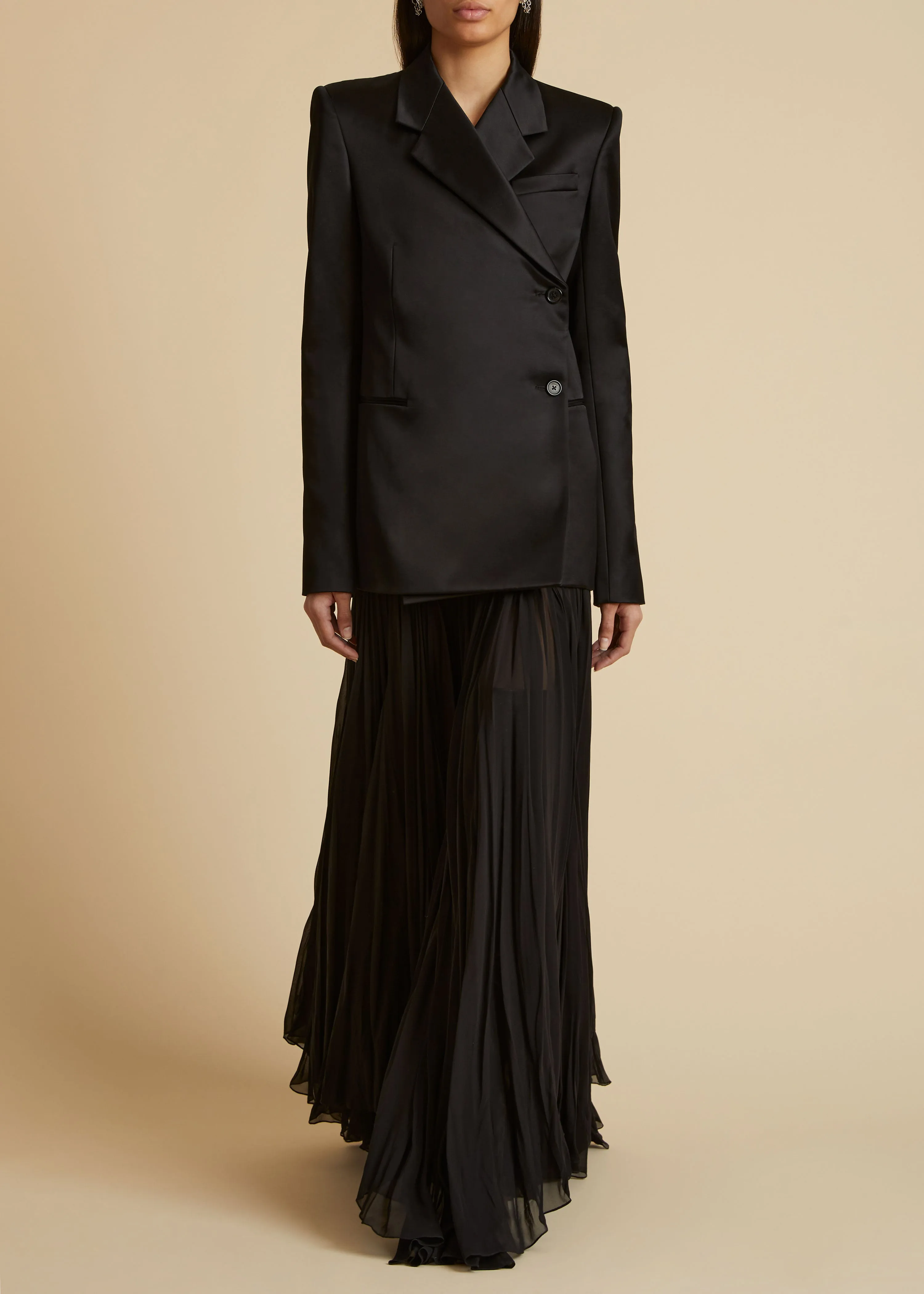 The Otero Blazer in Black sold by KHAITE