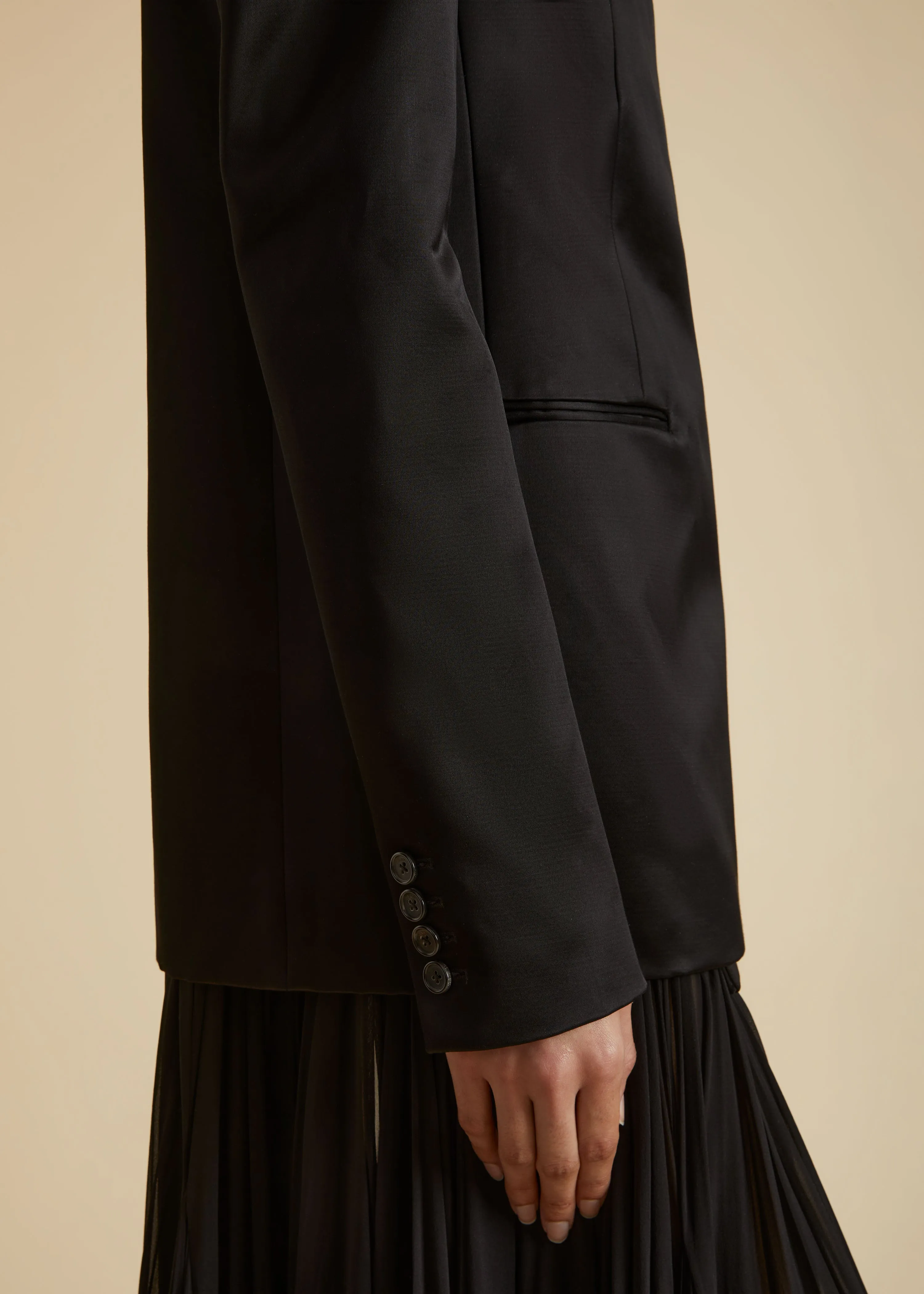 The Otero Blazer in Black sold by KHAITE product image thumbnail 5