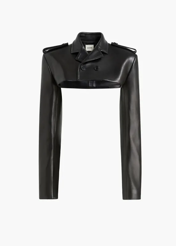 Sadran Jacket in Black Leather sold by KHAITE
