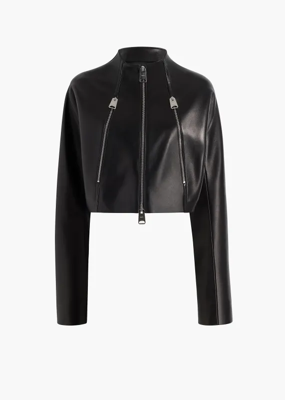 Niko Jacket in Black Leather sold by KHAITE