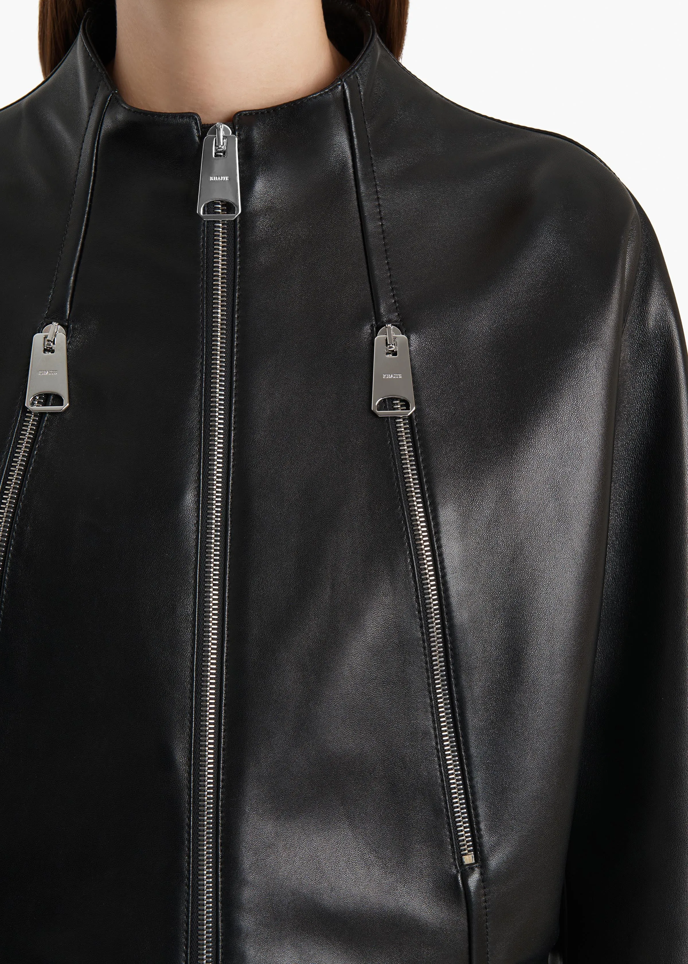 Niko Jacket in Black Leather sold by KHAITE product image thumbnail 5