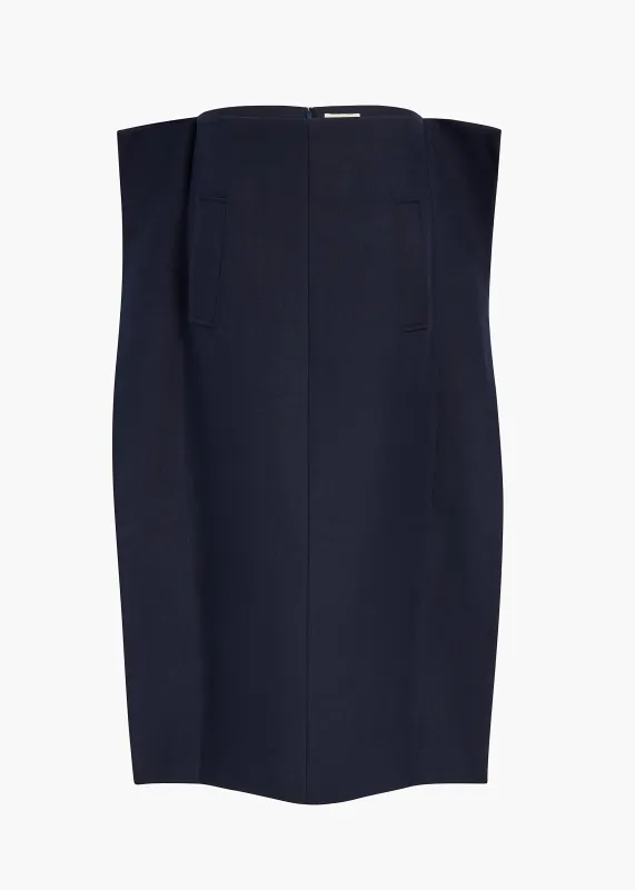 Gorgi Skirt in Dark Navy sold by KHAITE