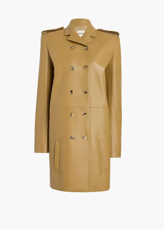 Sadra Coat in Golden Ochre made by KHAITE