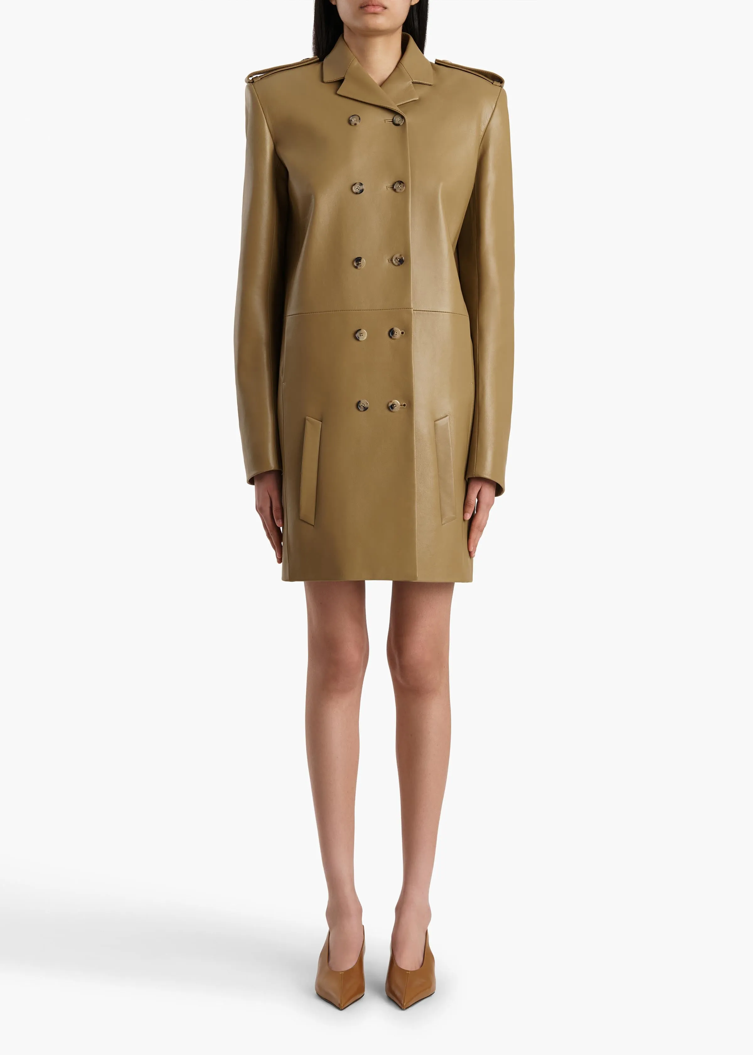 Sadra Coat in Golden Ochre sold by KHAITE product image thumbnail 2