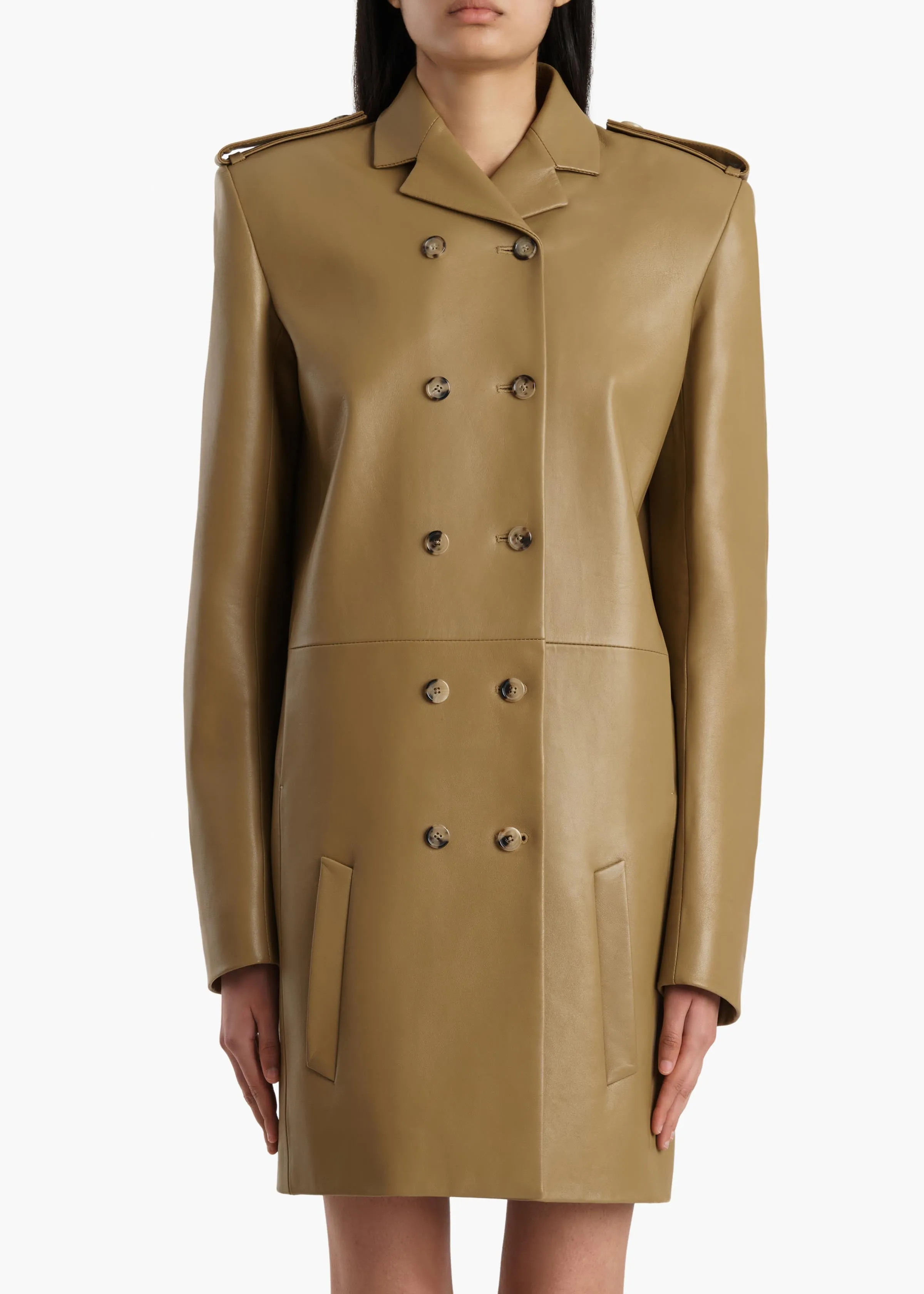 Sadra Coat in Golden Ochre sold by KHAITE product image thumbnail 3