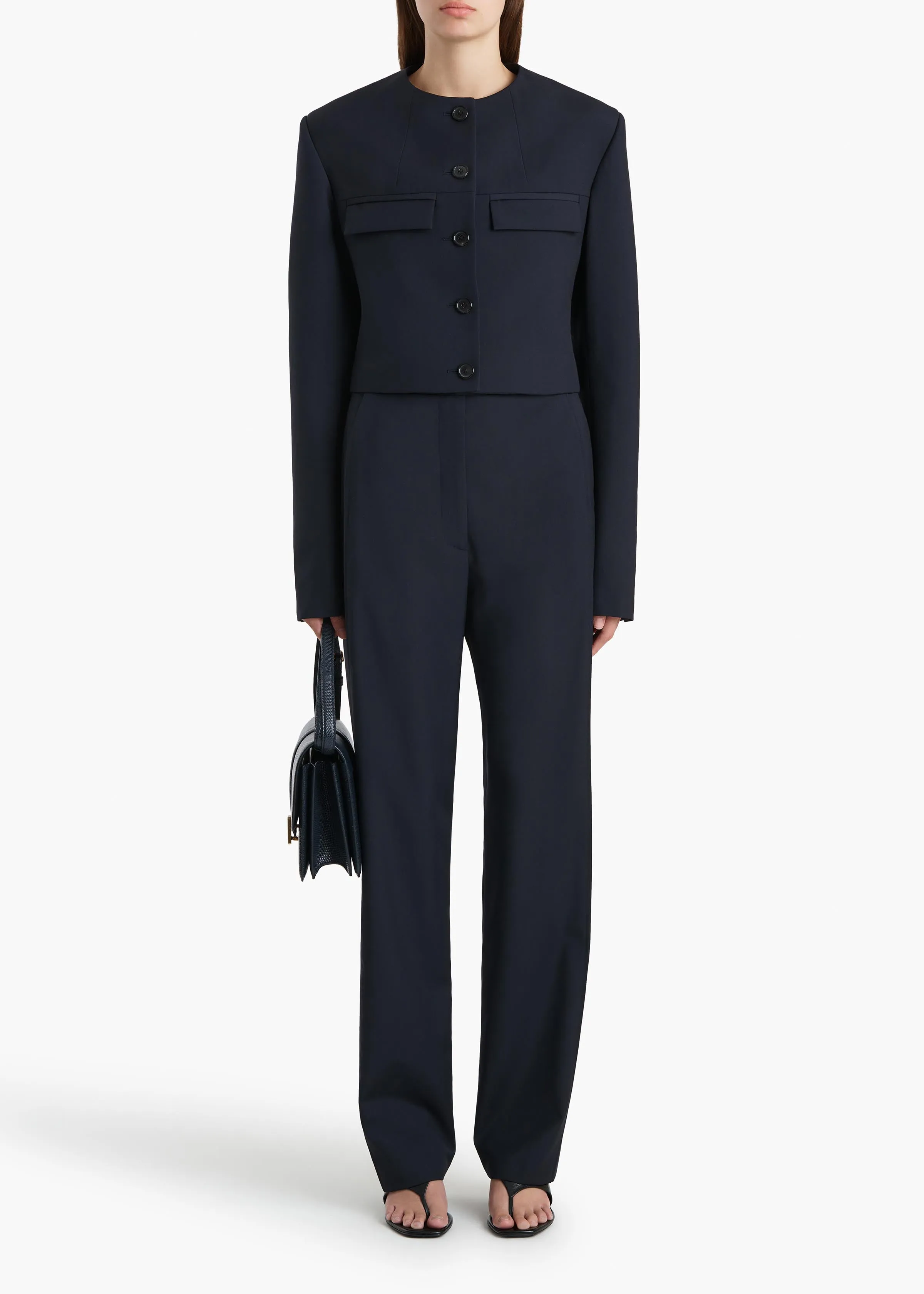 Borden Pant in Dark Navy sold by KHAITE product image thumbnail 2
