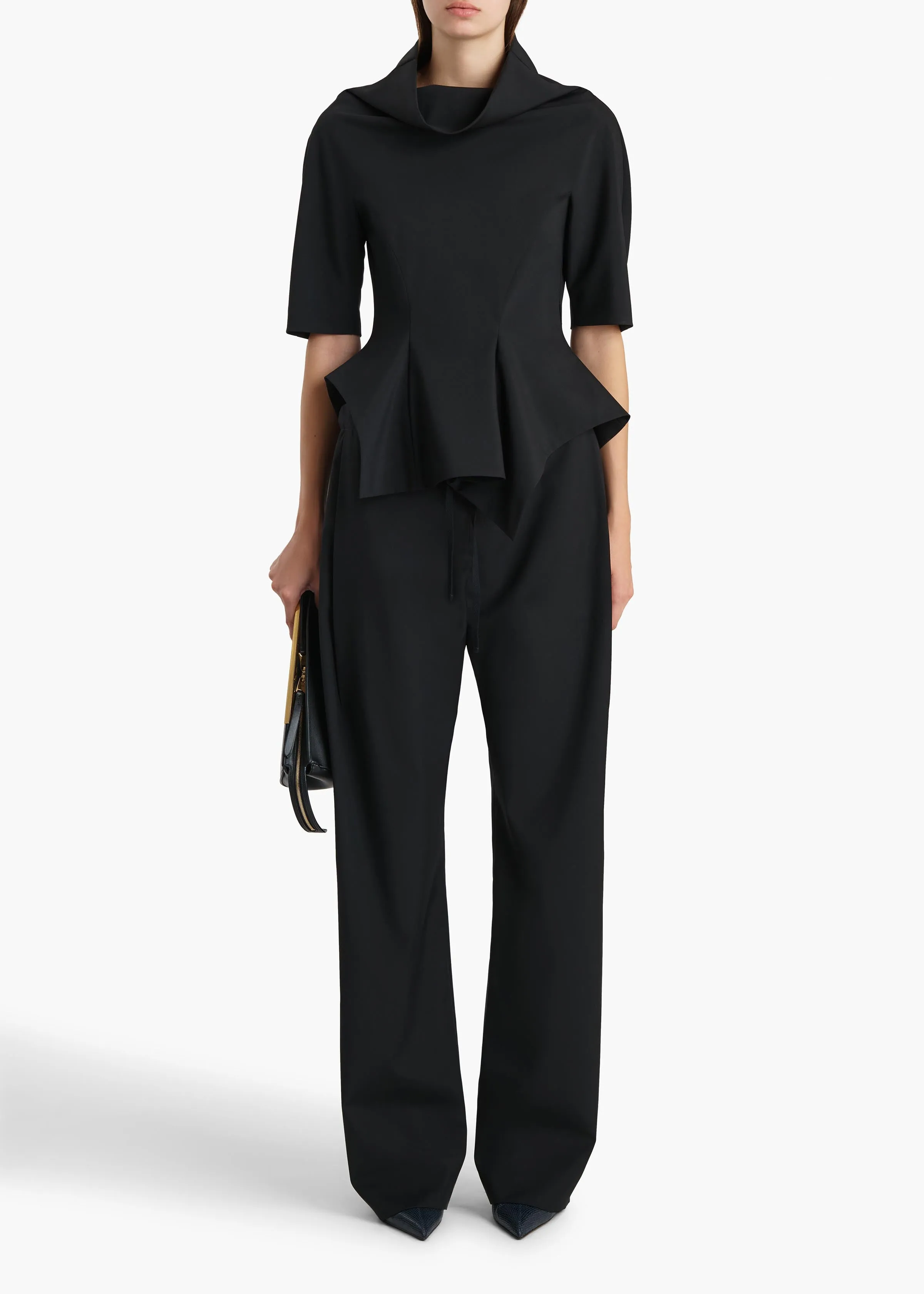 Rohen Pant in Black Tropical Wool sold by KHAITE product image thumbnail 2