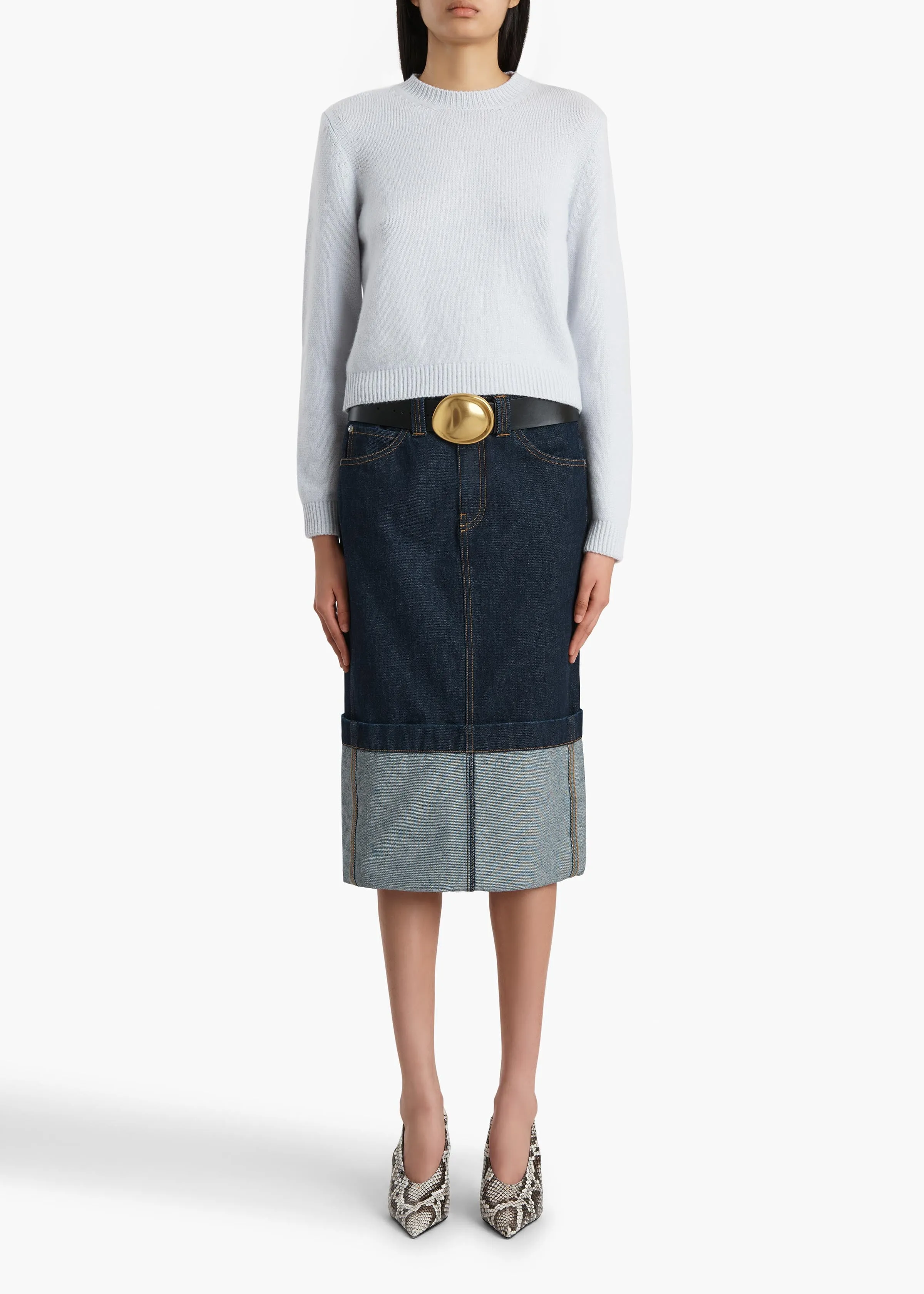 Leta Sweater in Ice Blue sold by KHAITE product image thumbnail 2