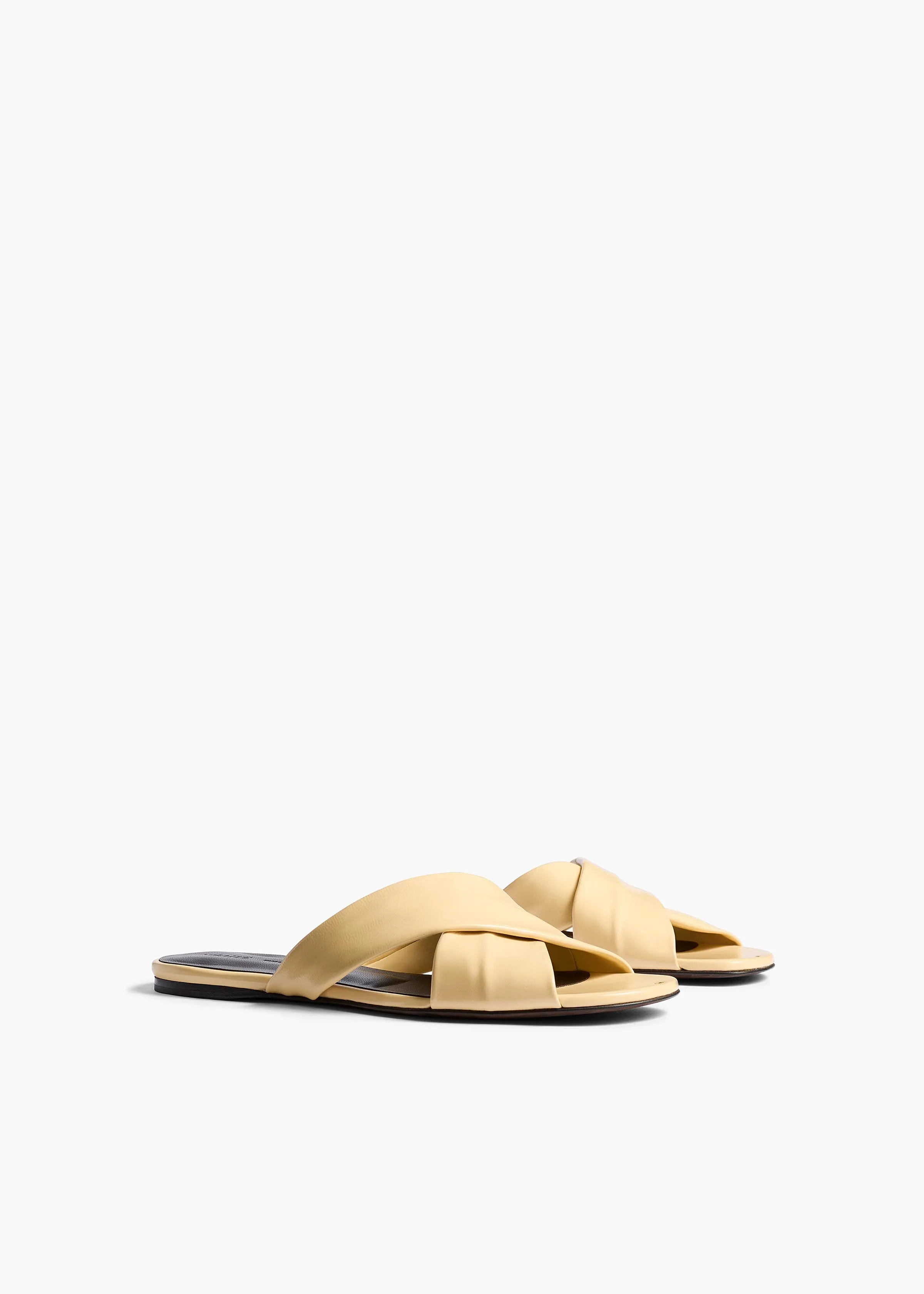 Liria Flat Sandal in Butter Glazed Leather sold by KHAITE product image thumbnail 2