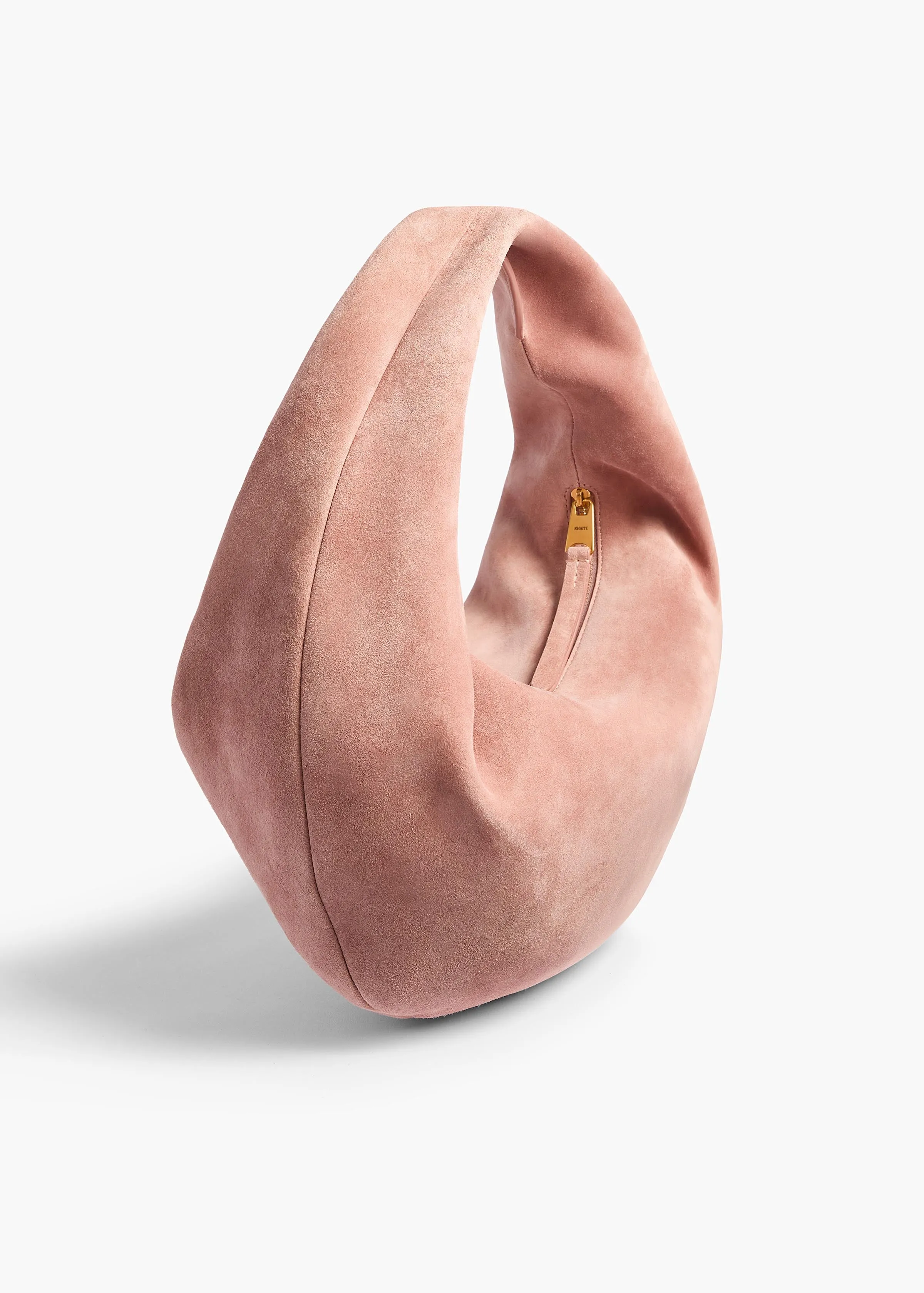 Medium Olivia Hobo in Dusty Pink Suede sold by KHAITE product image thumbnail 2