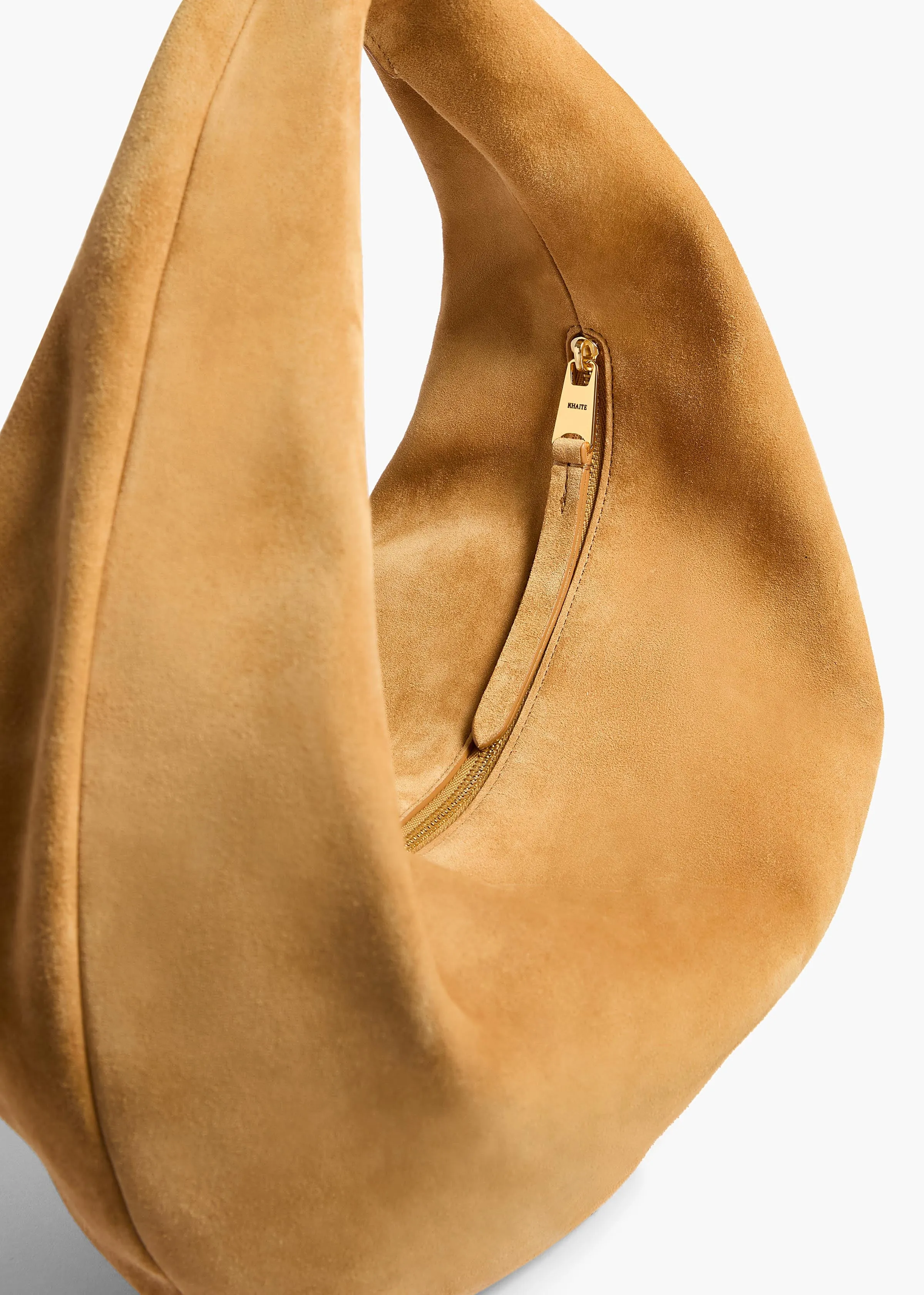 Medium Olivia Hobo in Goldenrod Suede sold by KHAITE product image thumbnail 4