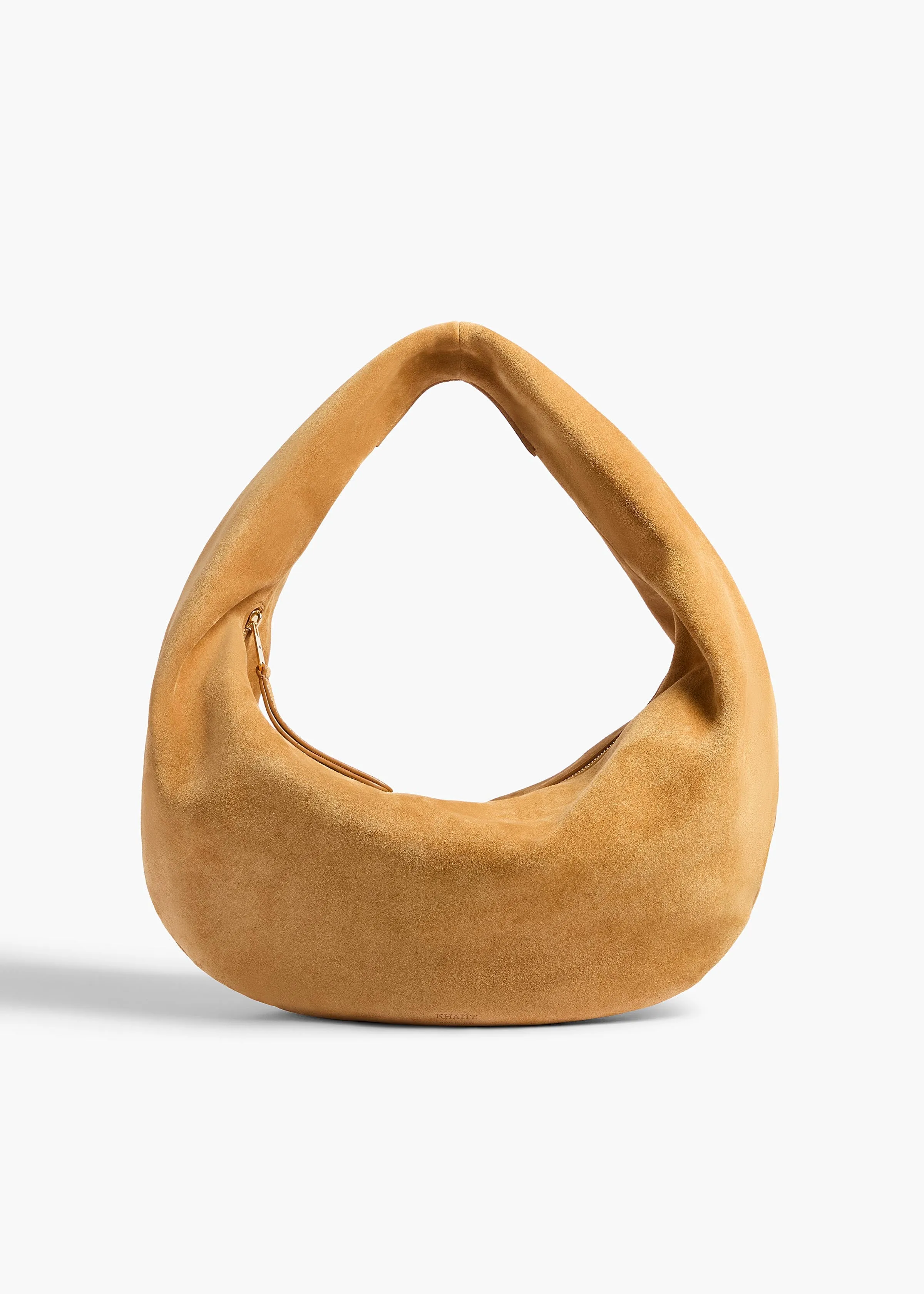 Medium Olivia Hobo in Goldenrod Suede sold by KHAITE