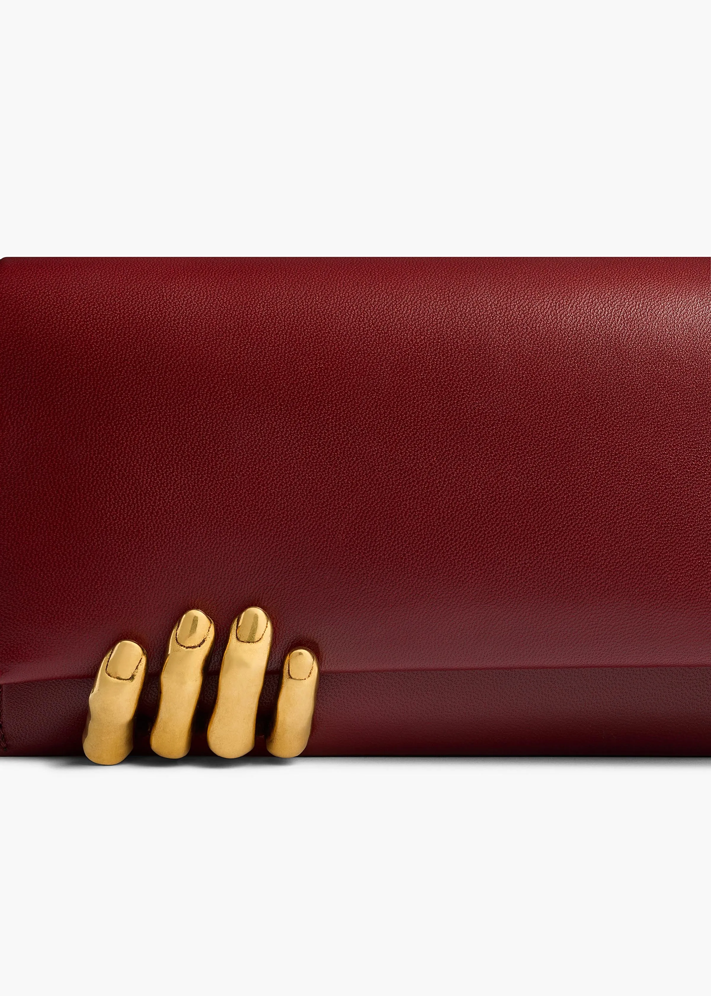 Sculpted Hand Clutch in Oxblood Leather sold by KHAITE product image thumbnail 4