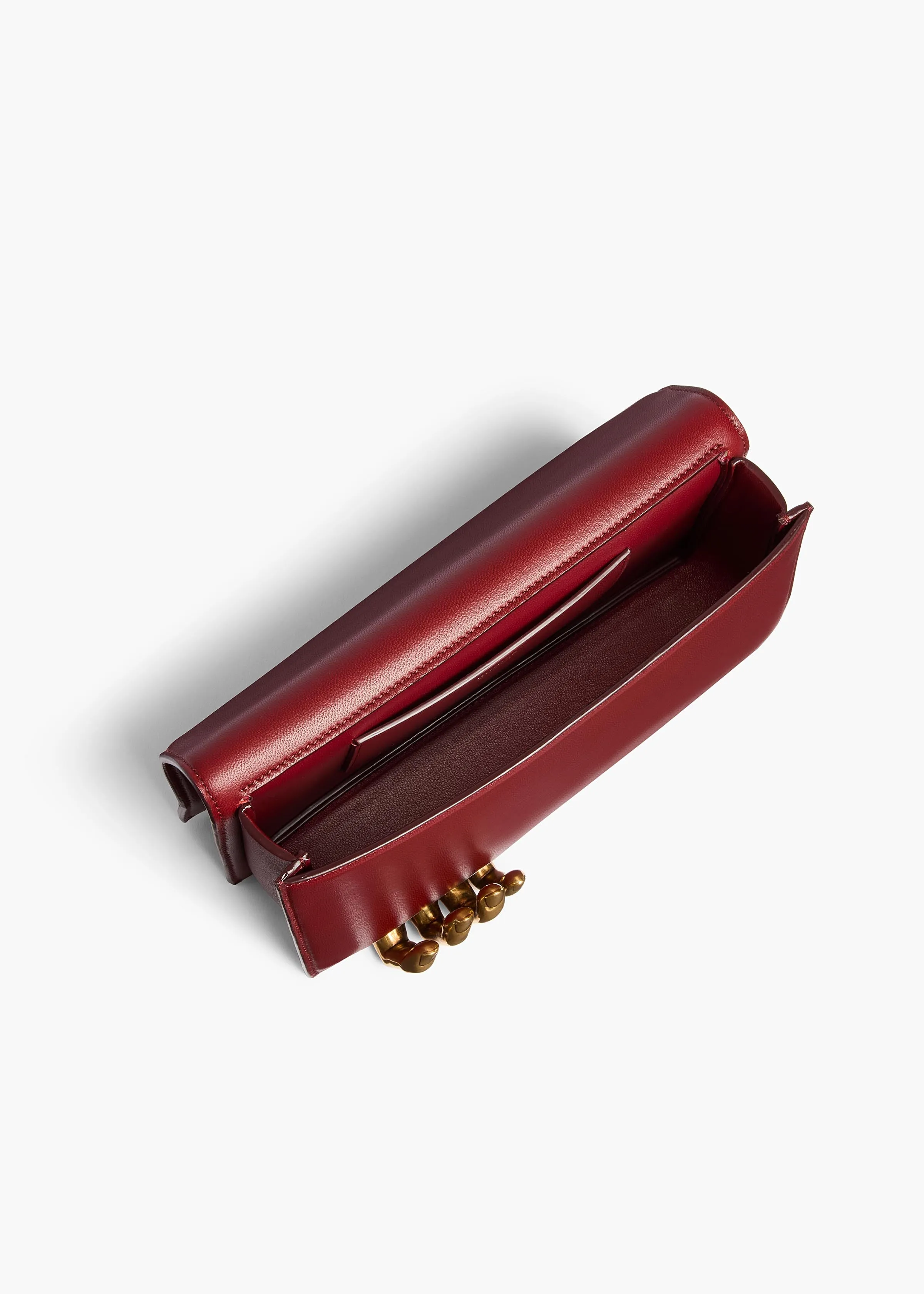 Sculpted Hand Clutch in Oxblood Leather sold by KHAITE product image thumbnail 3