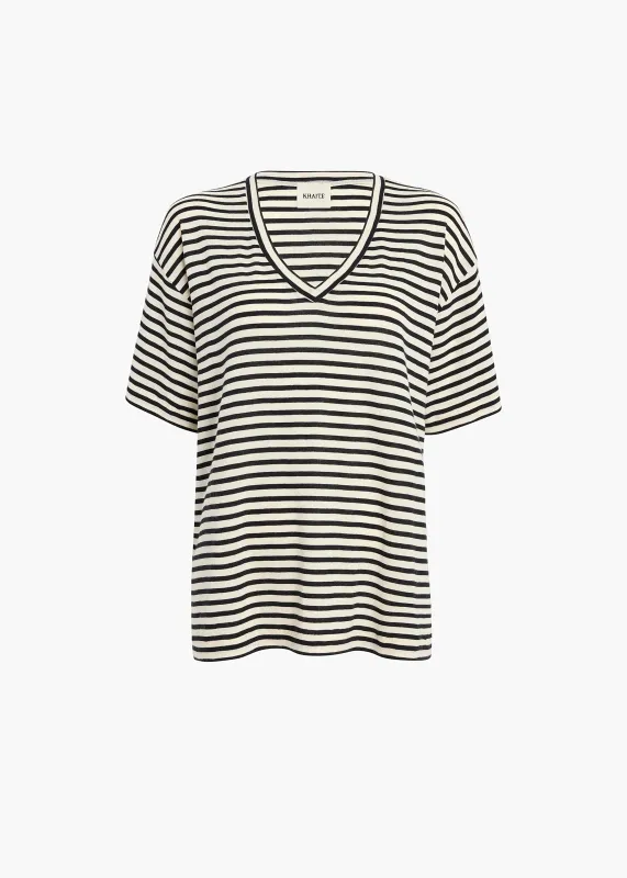 Linda T-Shirt in Black and Off White sold by KHAITE