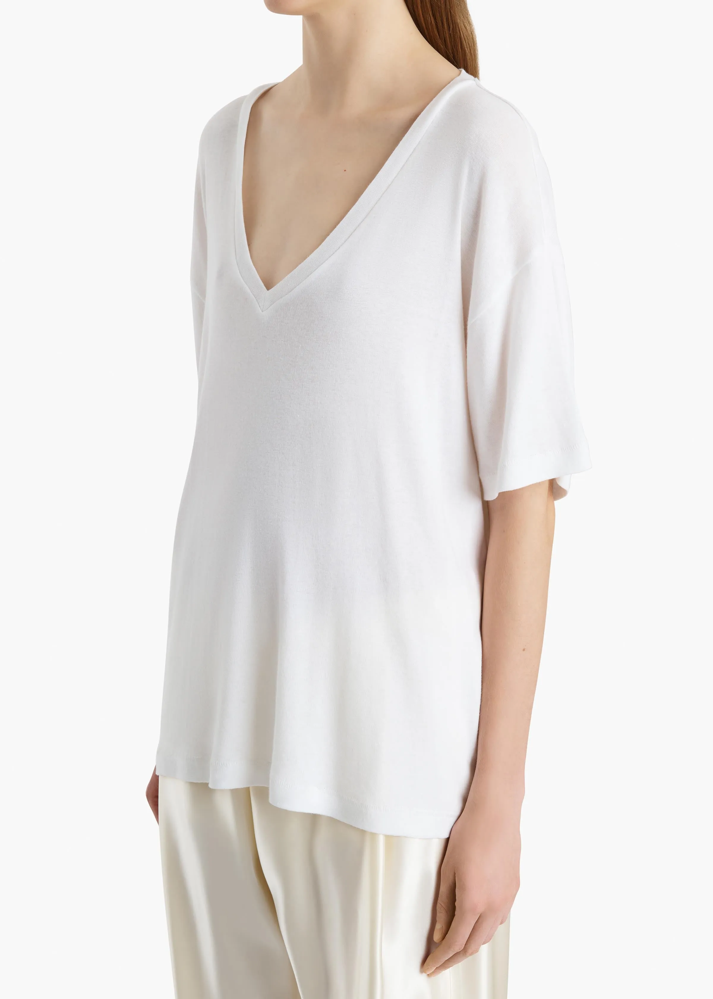 Linda T-Shirt in White sold by KHAITE product image thumbnail 5