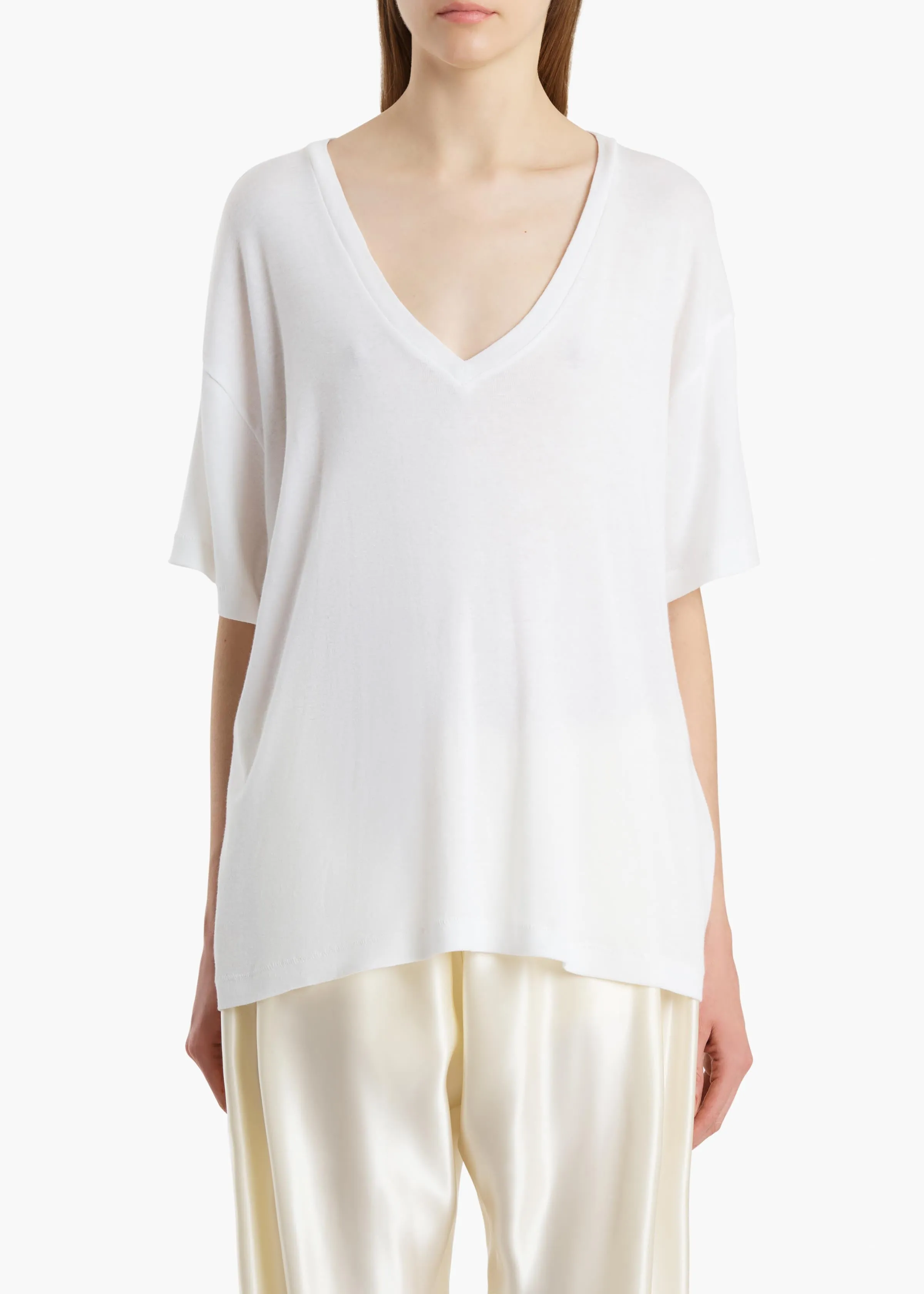 Linda T-Shirt in White sold by KHAITE product image thumbnail 3