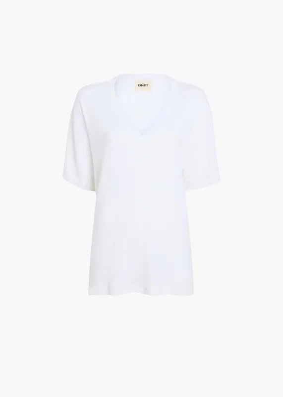 Linda T-Shirt in White sold by KHAITE
