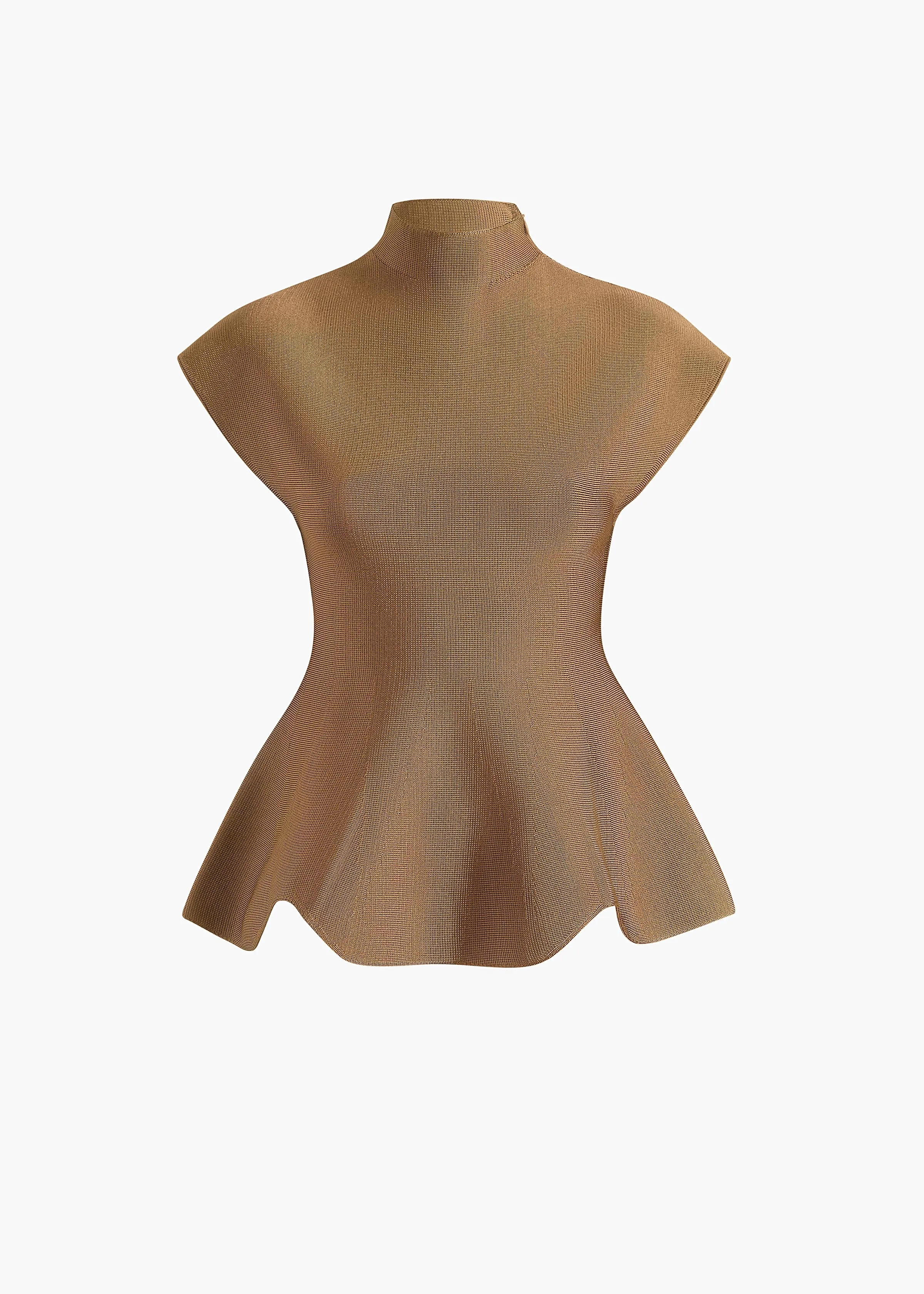 Andra Top in Carob sold by KHAITE