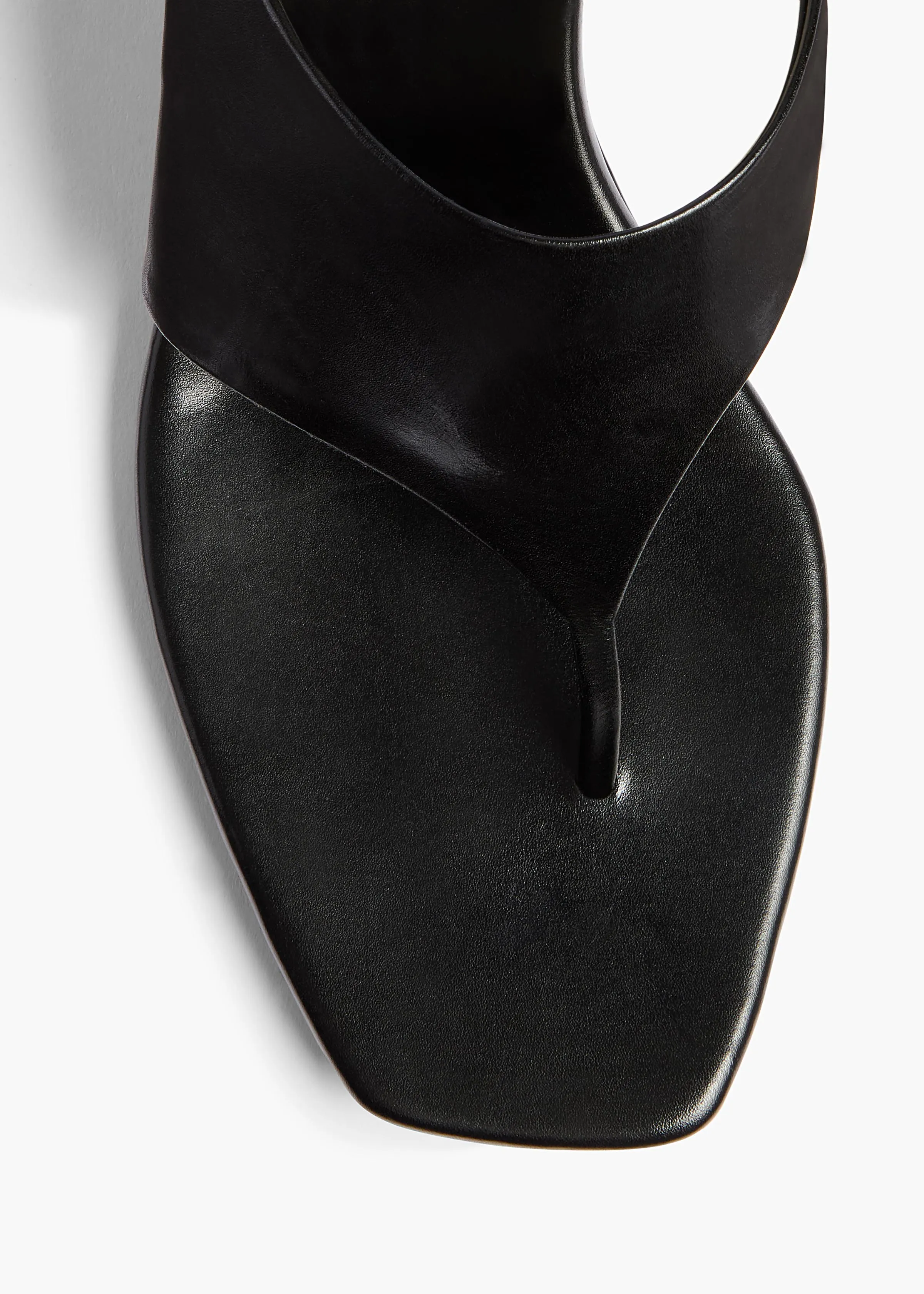 Marlow Mule in Black Glazed Leather sold by KHAITE product image thumbnail 3