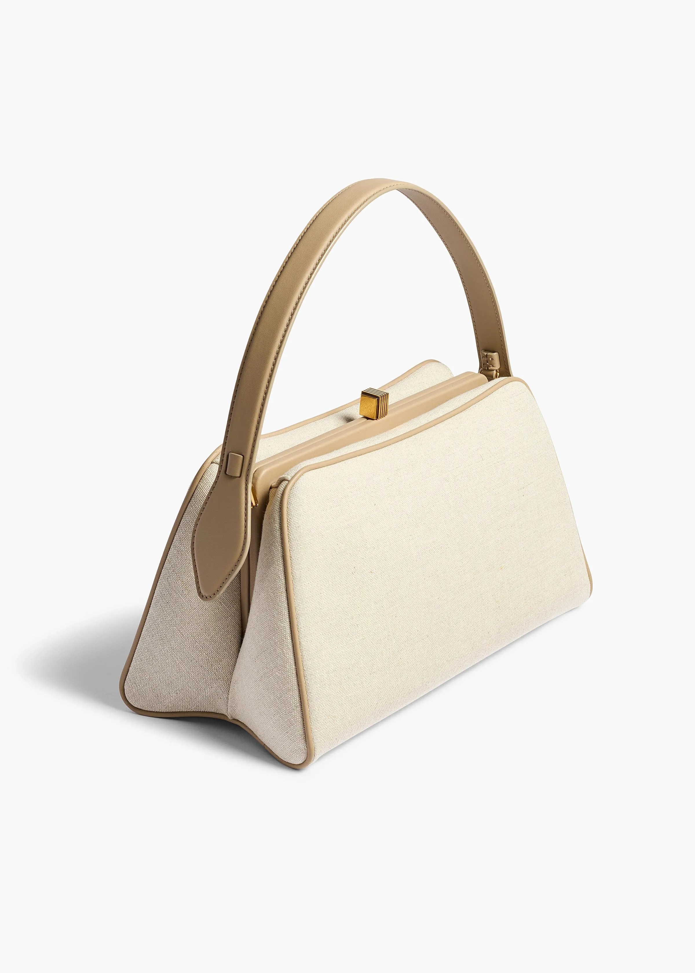 Cate Bag in Toffee Leather and Natural Canvas sold by KHAITE product image thumbnail 2