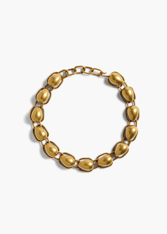 Cyclone Chain Necklace in Antique Gold made by KHAITE