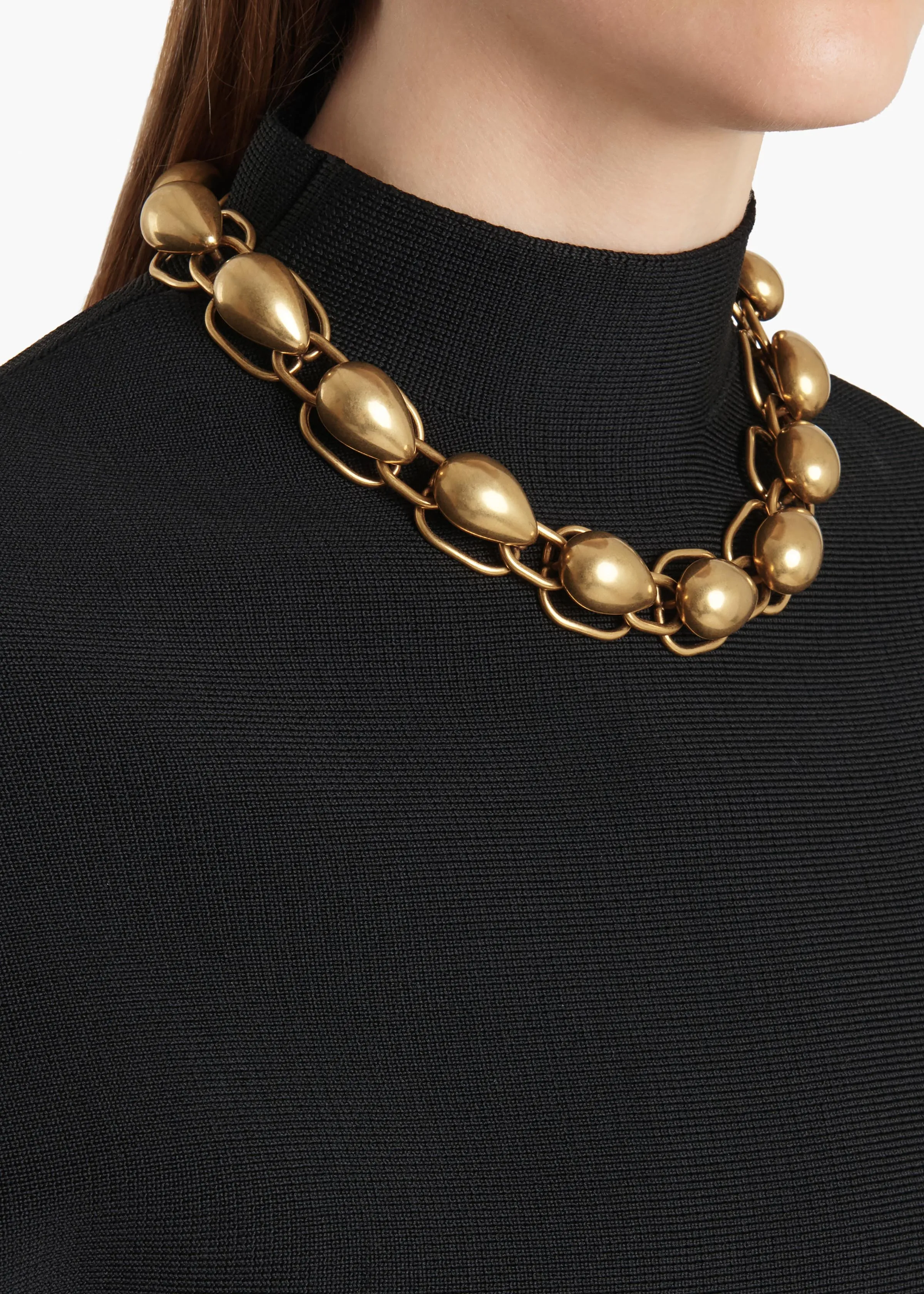 Cyclone Chain Necklace in Antique Gold sold by KHAITE product image thumbnail 3