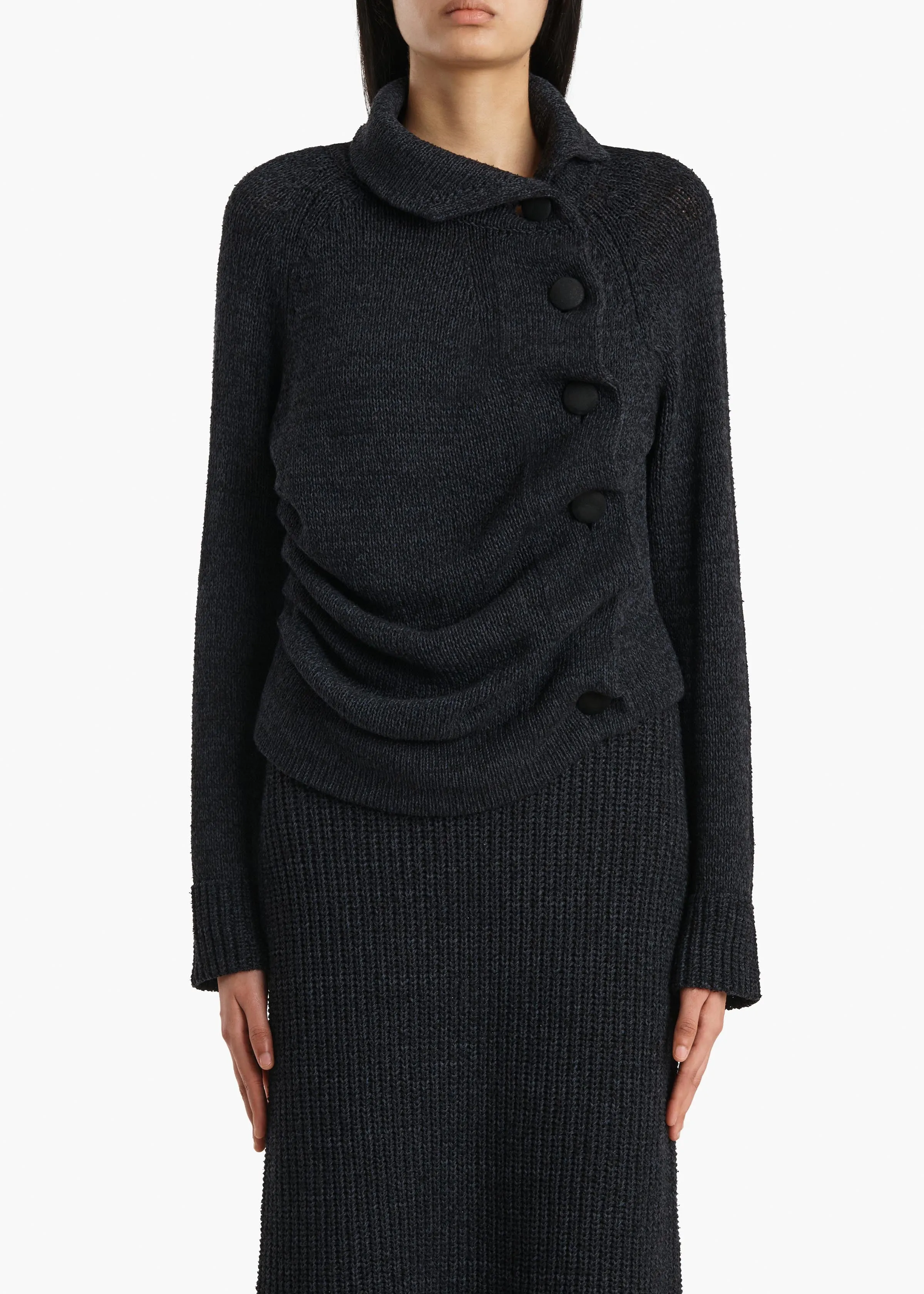 Lorrai Cardigan in Black sold by KHAITE product image thumbnail 3