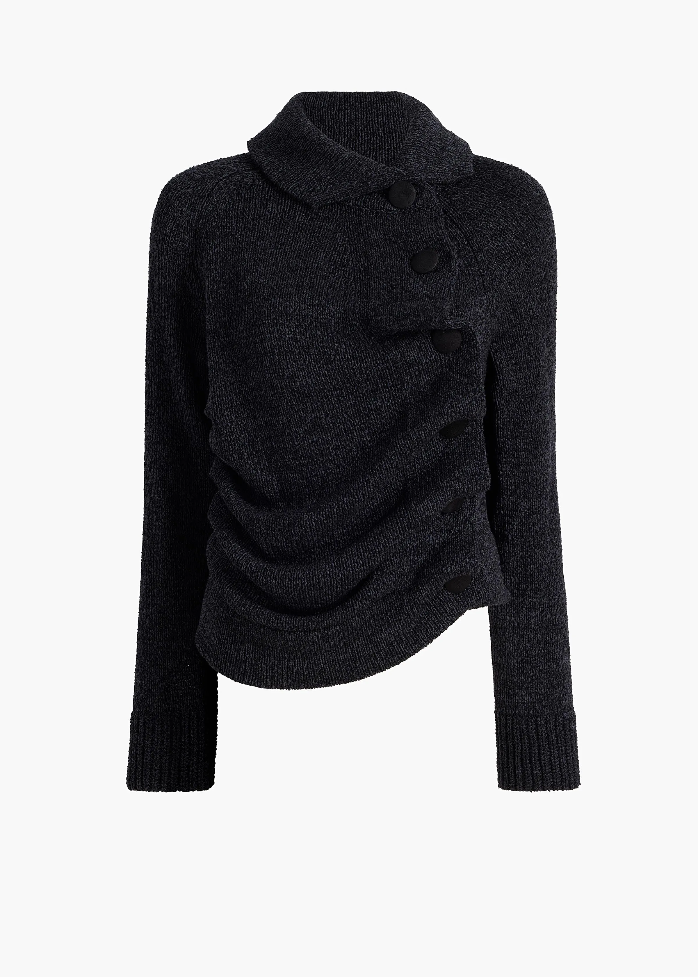Lorrai Cardigan in Black sold by KHAITE