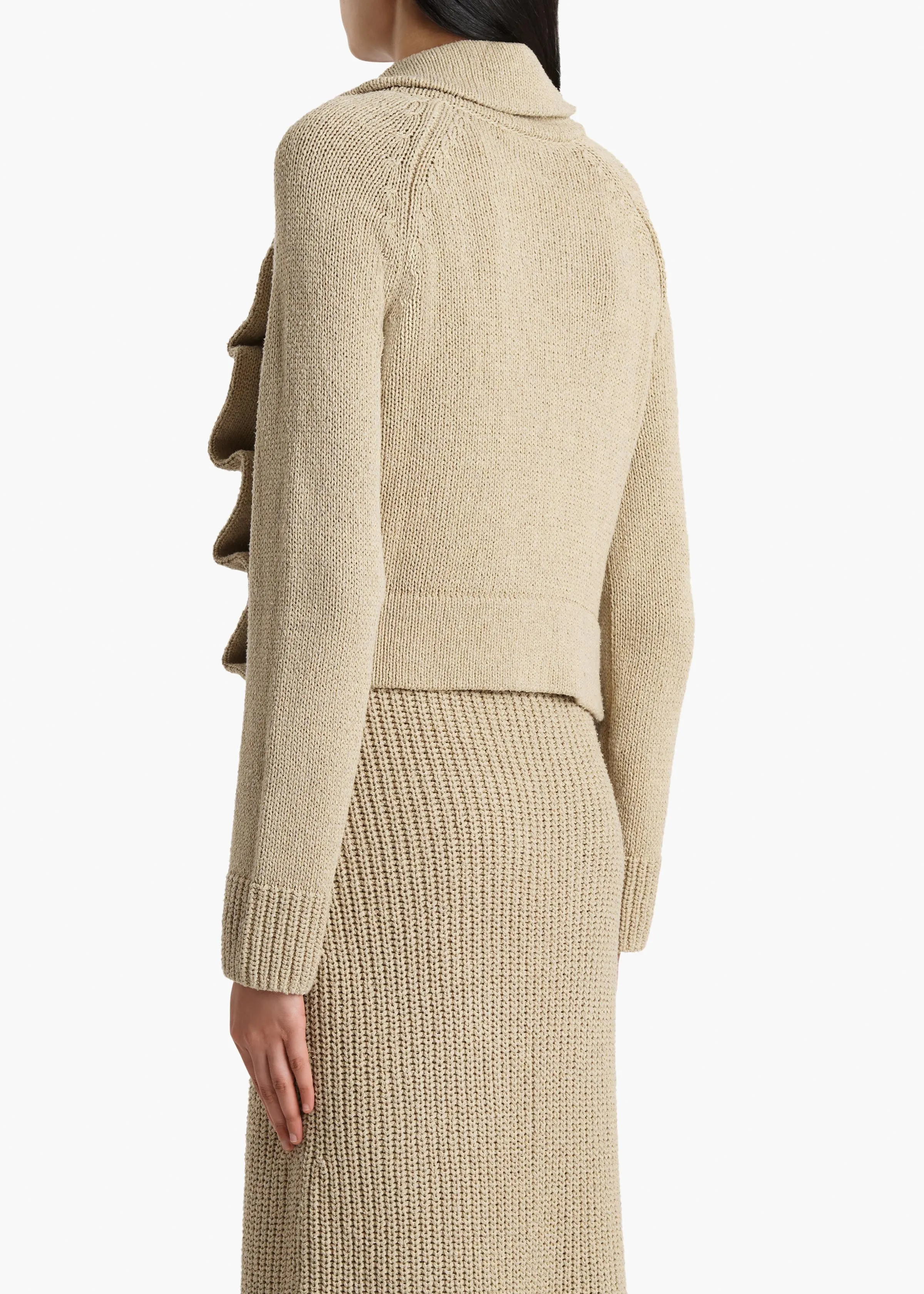 Lorrai Cardigan in Beige sold by KHAITE product image thumbnail 4