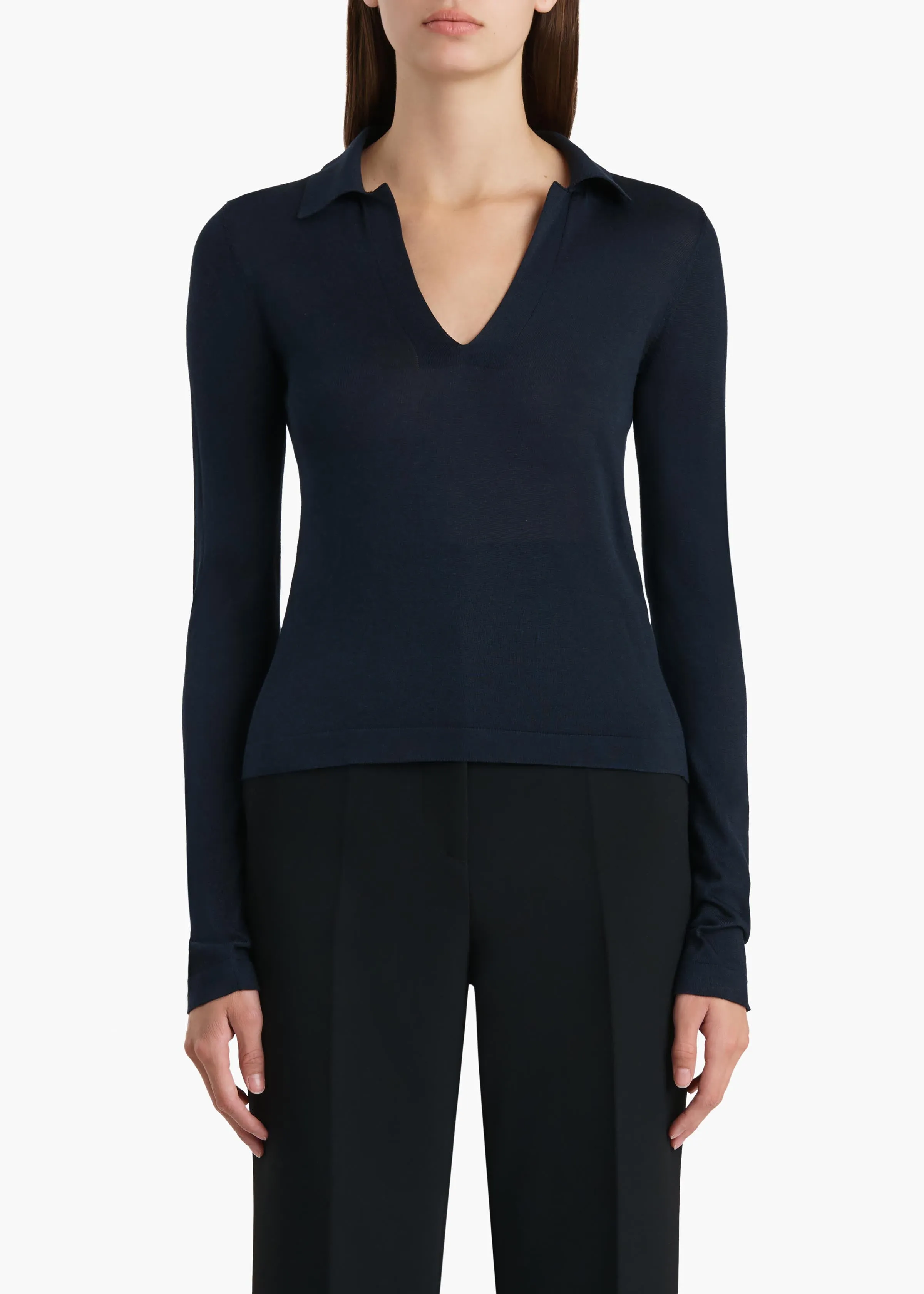 Mikel Top in Midnight sold by KHAITE product image thumbnail 3